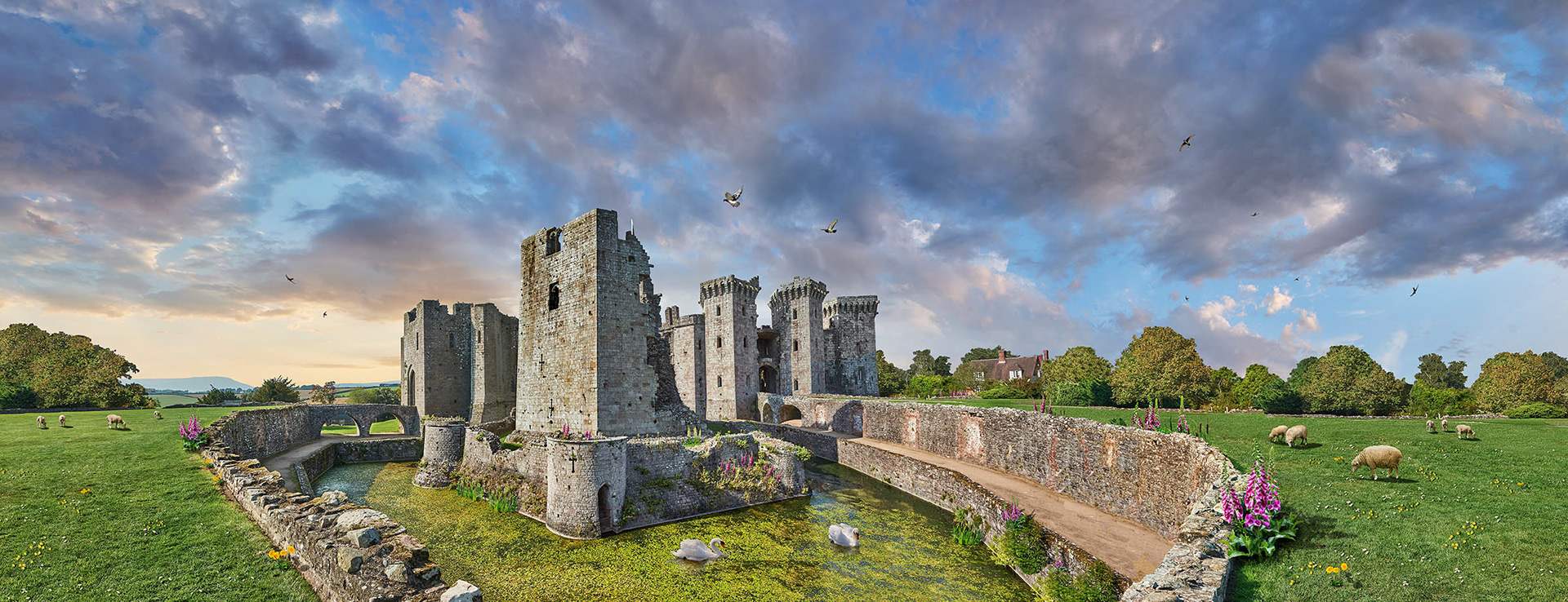 Photo of medieval Raglan Castle, Wales by photographer Paul E Williams
