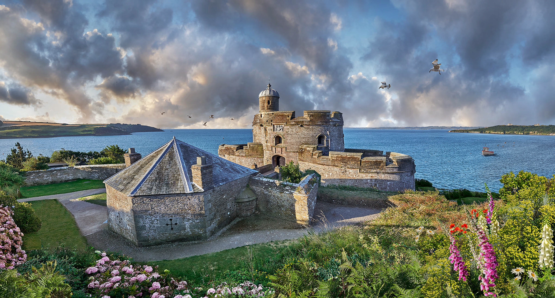 St Mawes Castle Fort, Falmouth Cornwall photo by photographer Paul E Williams