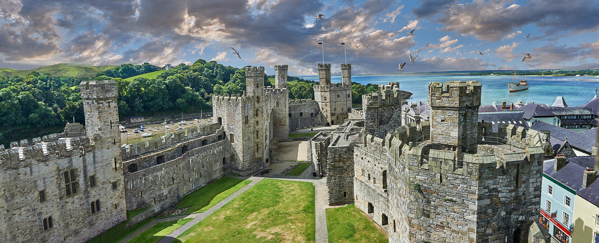 Photo of Caernarfon Castle, Wales by photographer Paul E Williams