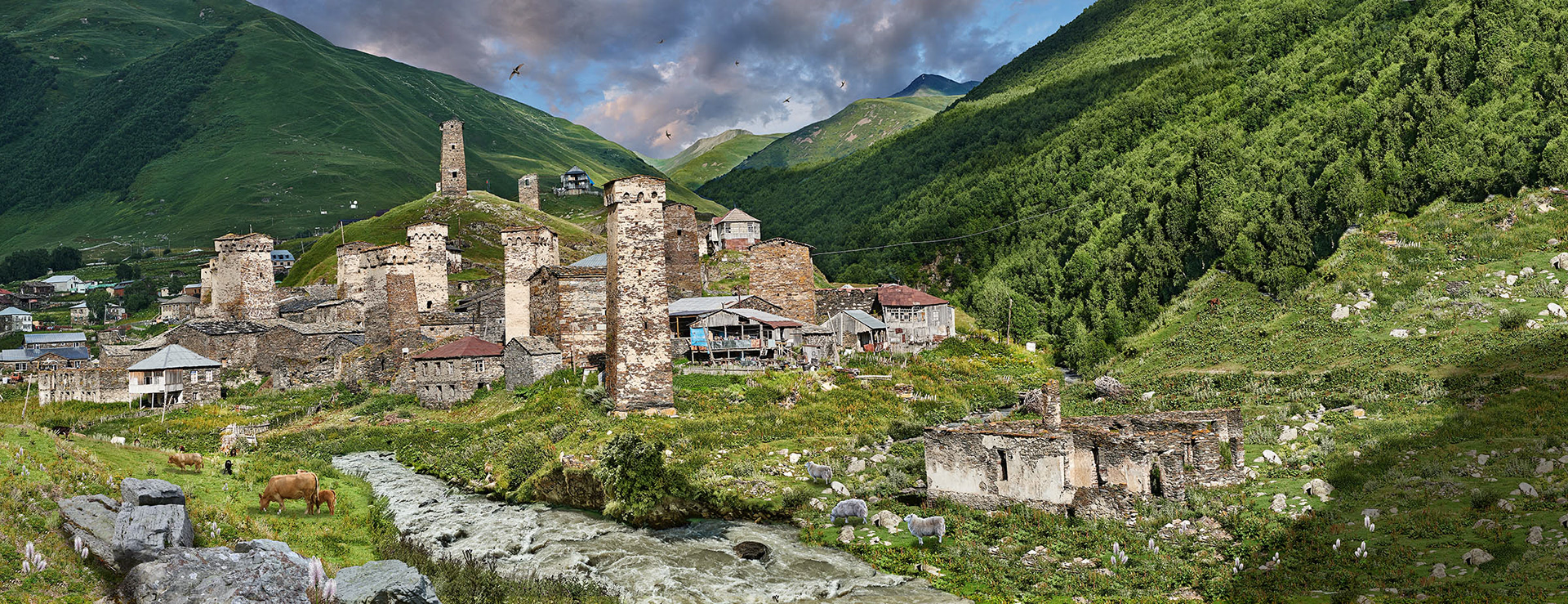 Medieval Svan Tower Houses of Svaneti, Ushguli, Georgia (country)