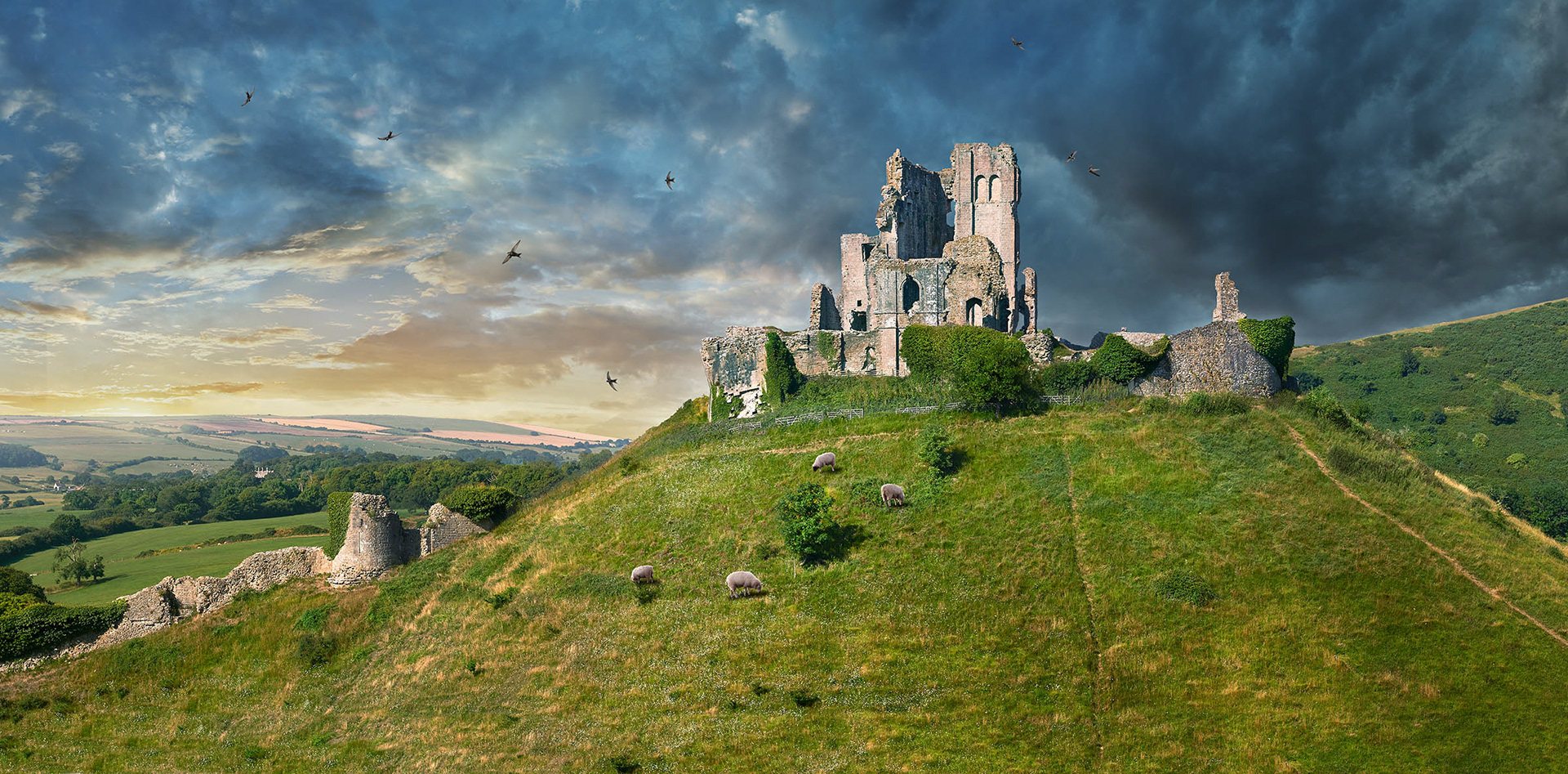 Corfe Castle, Dorset England photo by photographer Paul E Williams