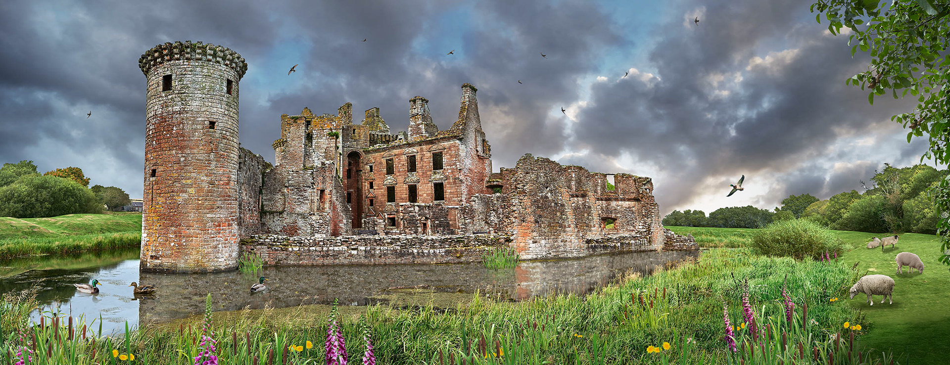Photo of medieval Caerlaverock Castle, Scotland by photographer Paul E Williams