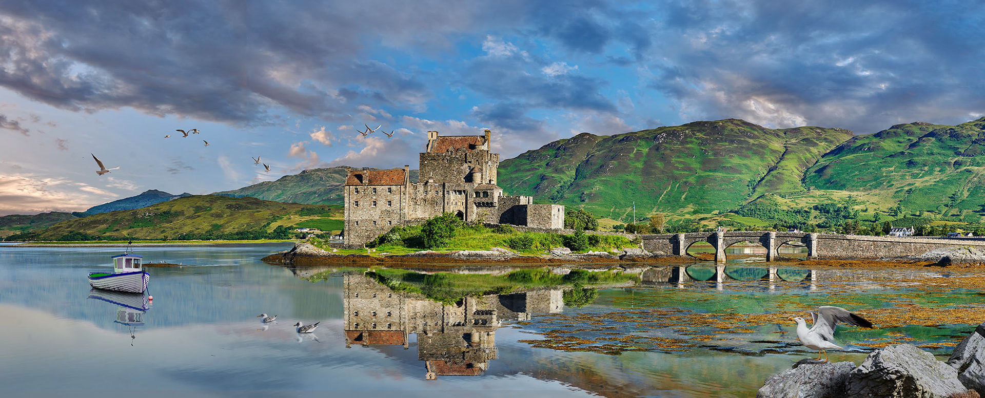 Photo of Eilean Donan Castle Scotland at sunset by photographer Paul E Williams