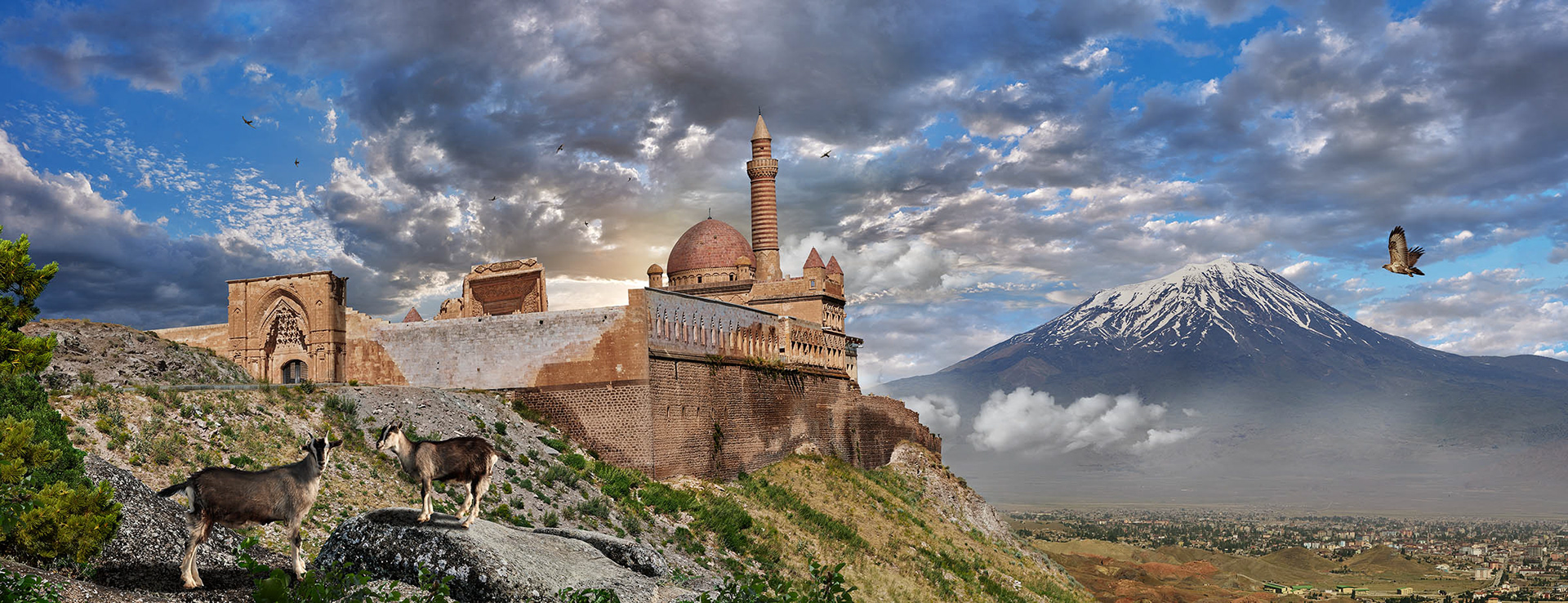 Ishak Pasha Palace & Mount Ararat, Turkey photo by photographer Paul E Williams