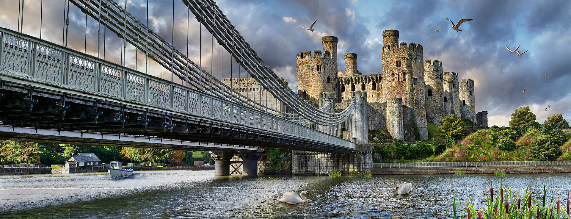 Photo of medieval Conwy Castle, Wales by photographer Paul E Williams