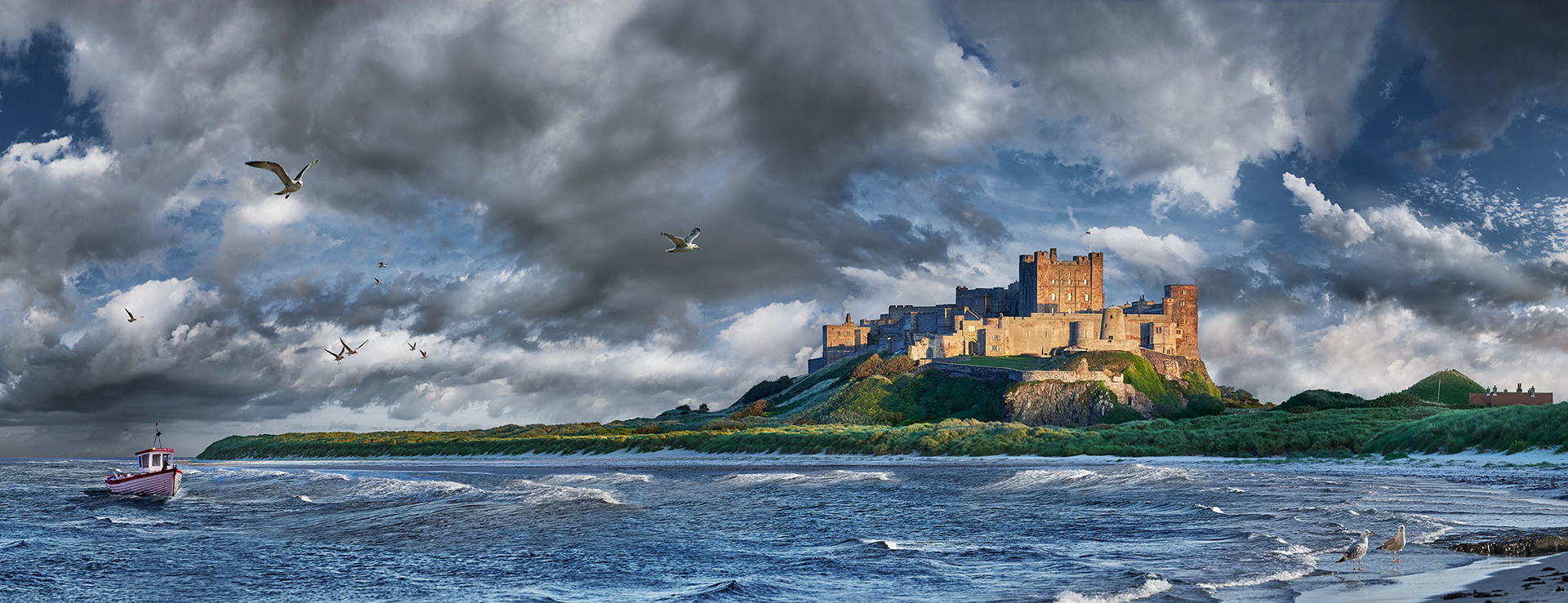 Bamburgh Castle, Northumberland England photo by photographer Paul E Williams