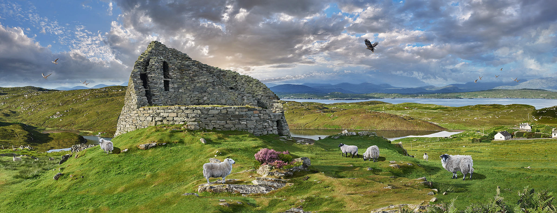 Photo of Iron Age Broch of Dun Carloway, Isle of Lewis, Outer Hebrides, Scotland by photographer Paul E Williams
