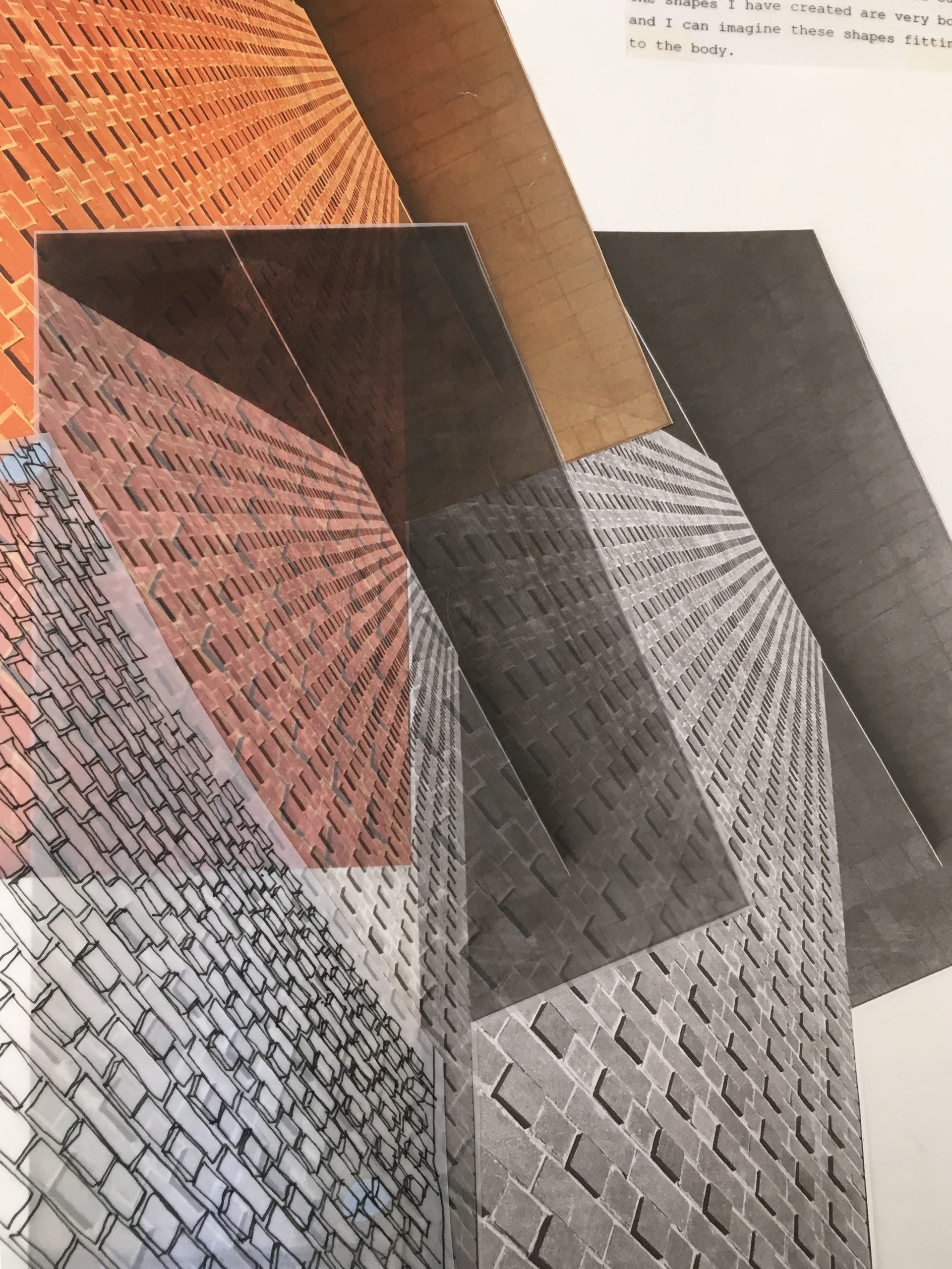 Layering photocopies on tracing paper over original to create this collage.