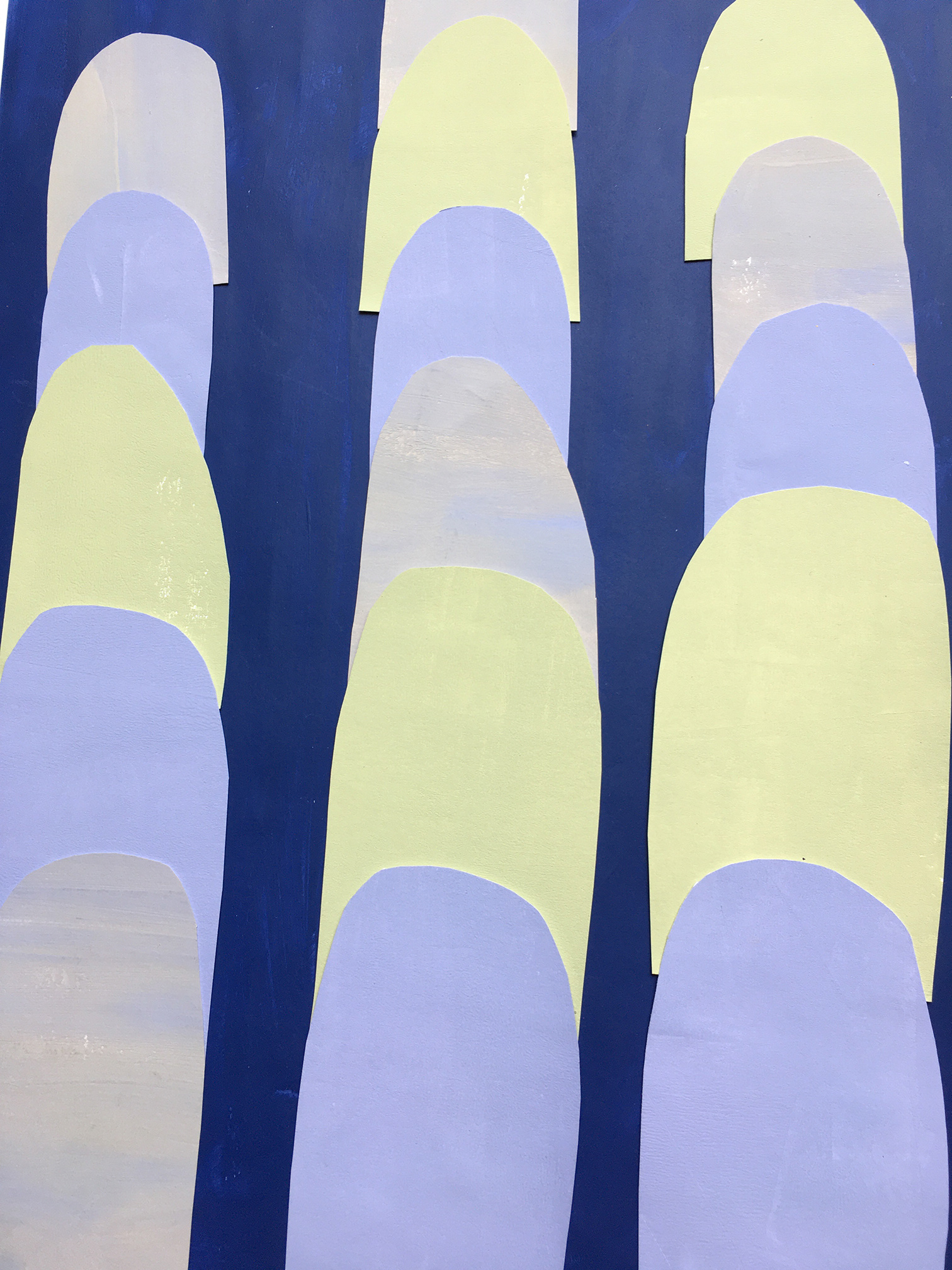 I then cut them out the shapes I had found in my selected colour palette colours.