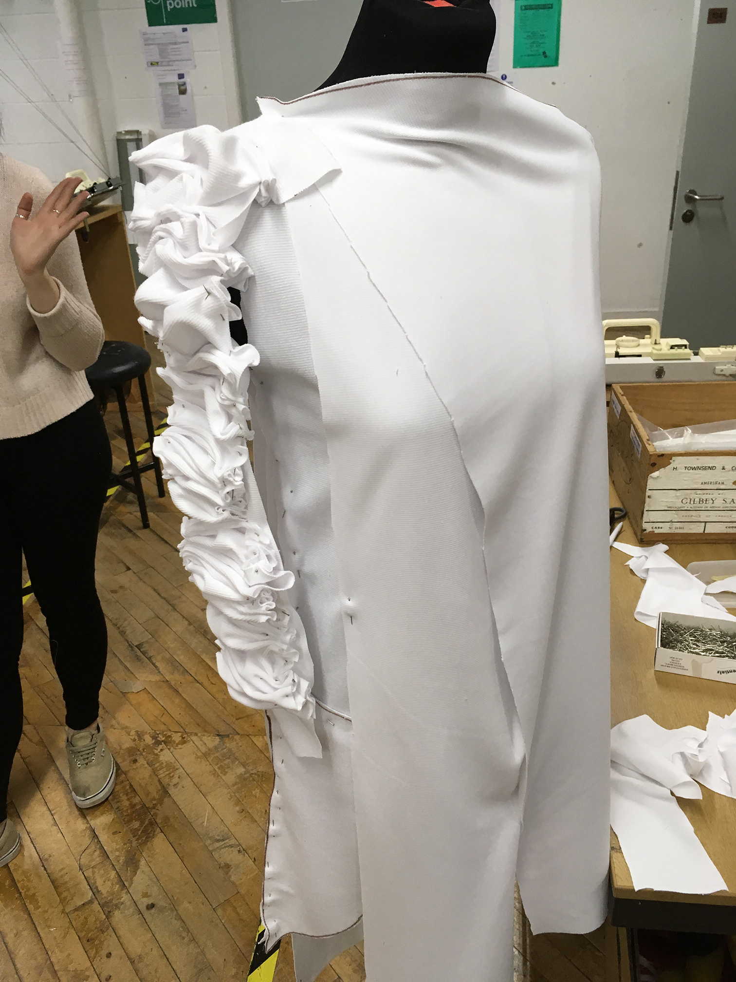Toile I create to ensure I have the right sizing and dimensions to fit the body and my garment was such an unusual shape.