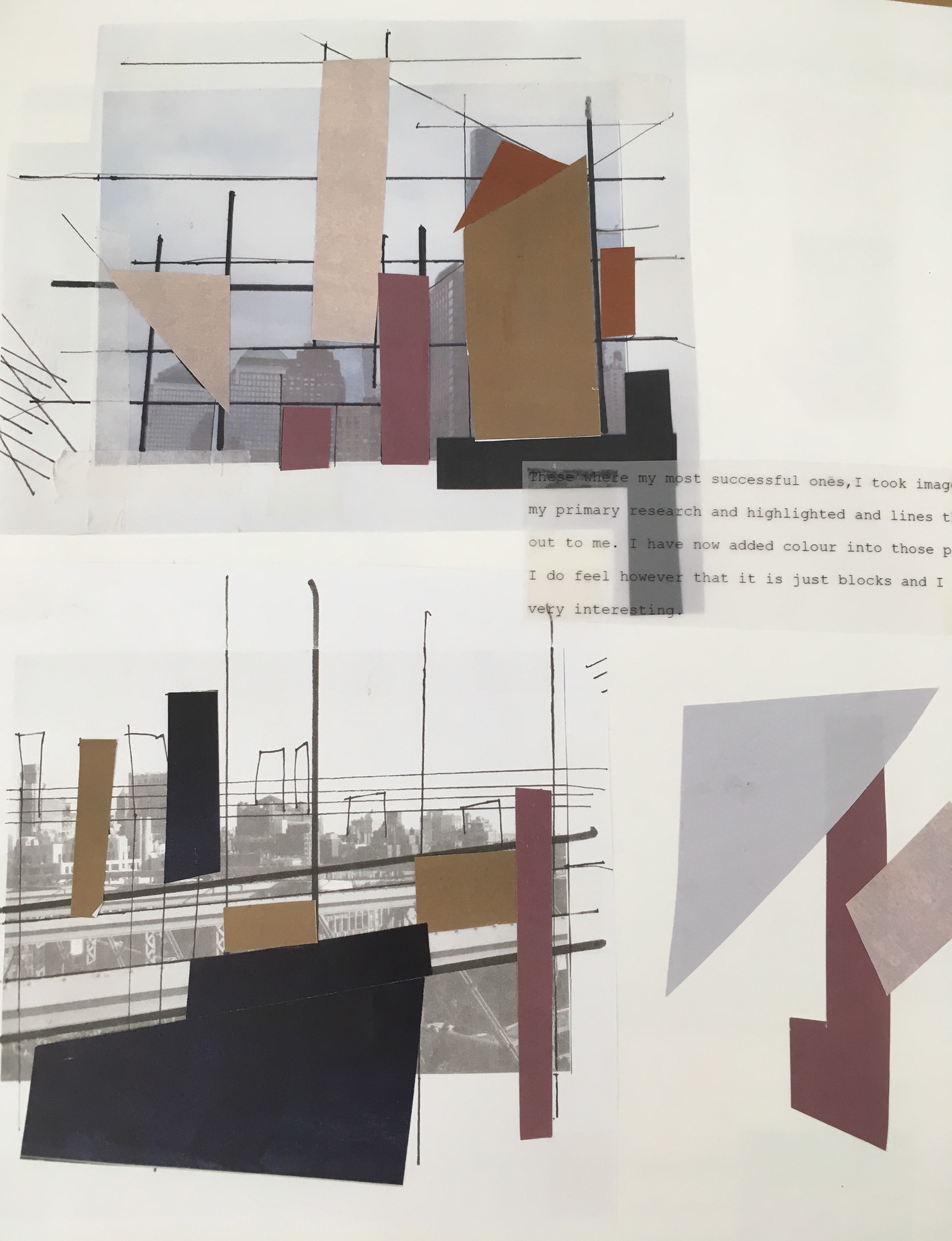From the shapes, I had found withdrawing on to the images I then filled in with colour.