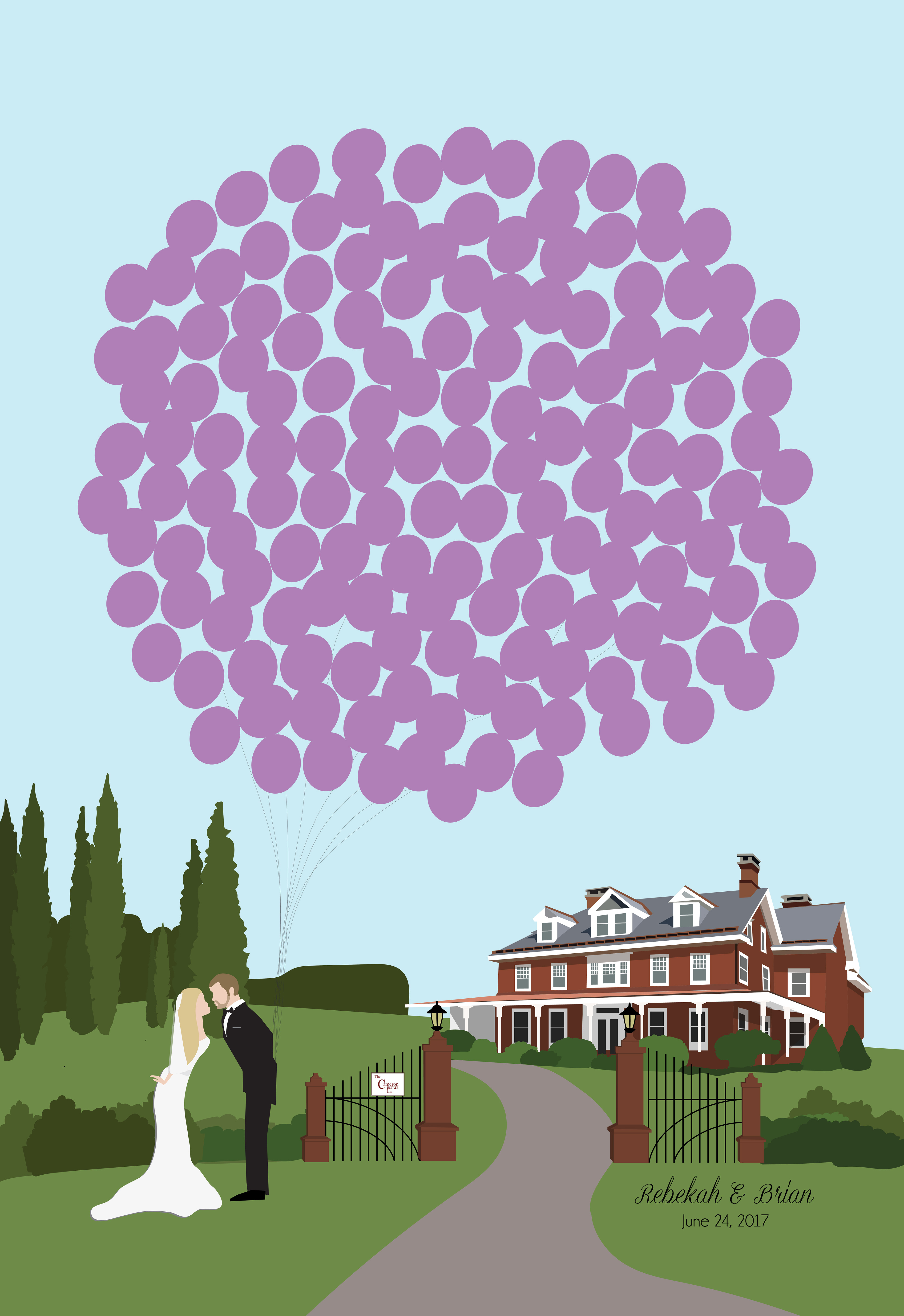 Venue Alternative Guestbook + Balloons