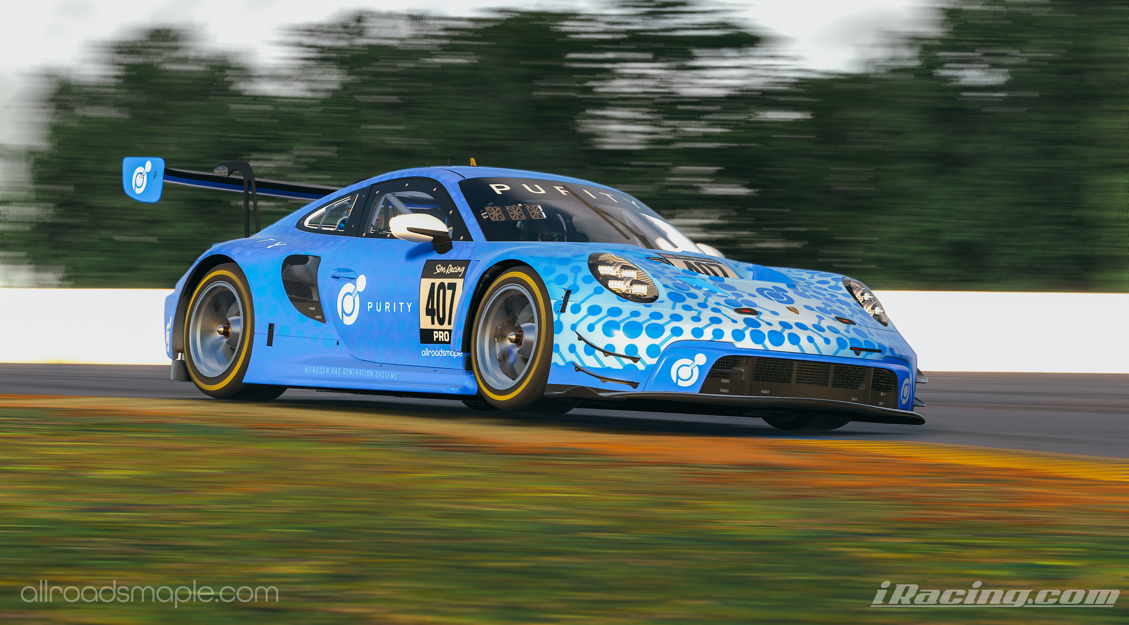 Custom Purity Gas Porsche 992 GT3 R for iRacing