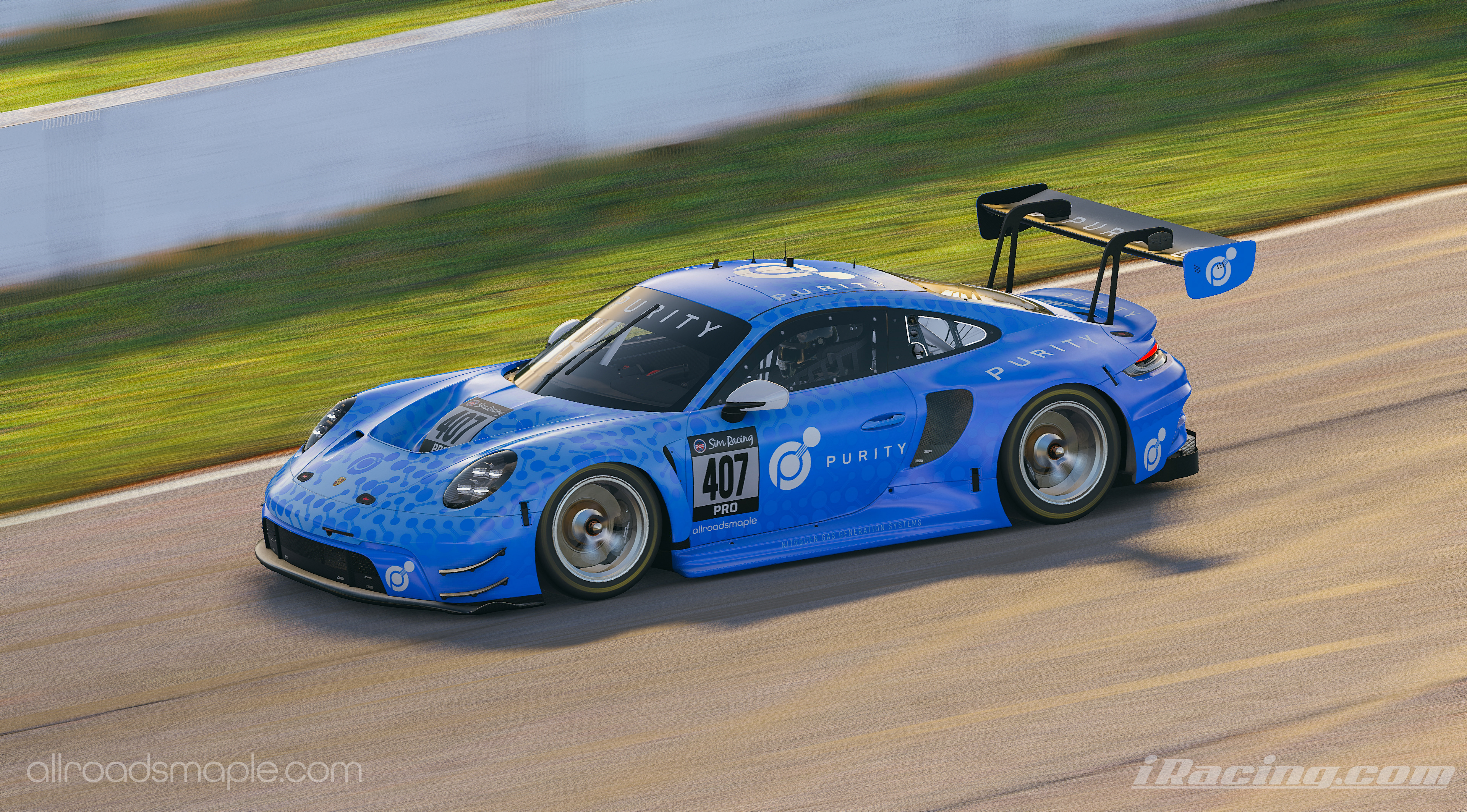 Custom Purity Gas Porsche 992 GT3 R for iRacing