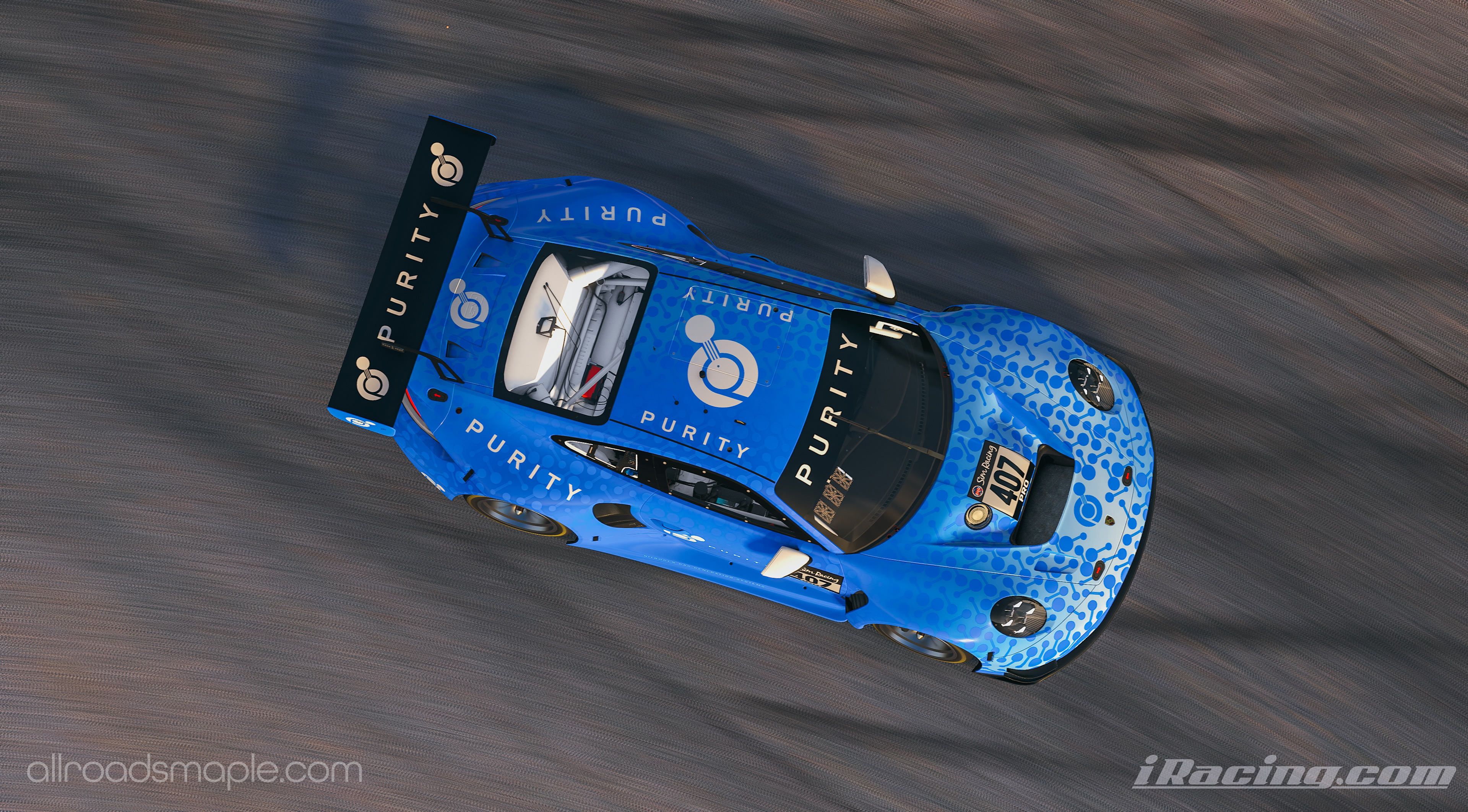 Custom Purity Gas Porsche 992 GT3 R for iRacing