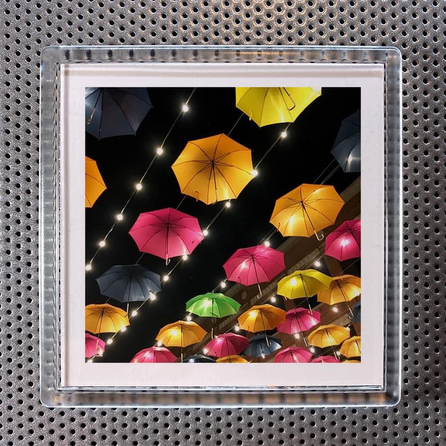 3rd street umbrellas drink coaster/magnet