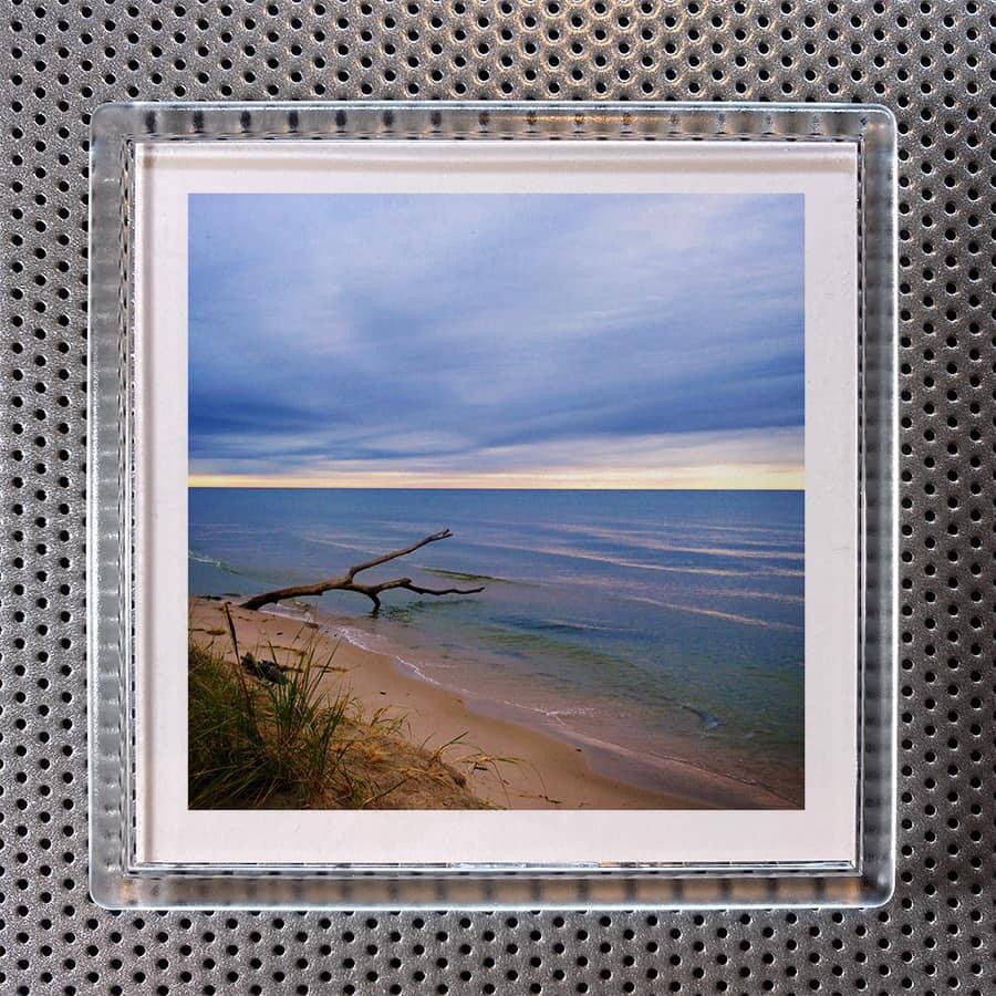 Storms sunrise drink coaster/magnet