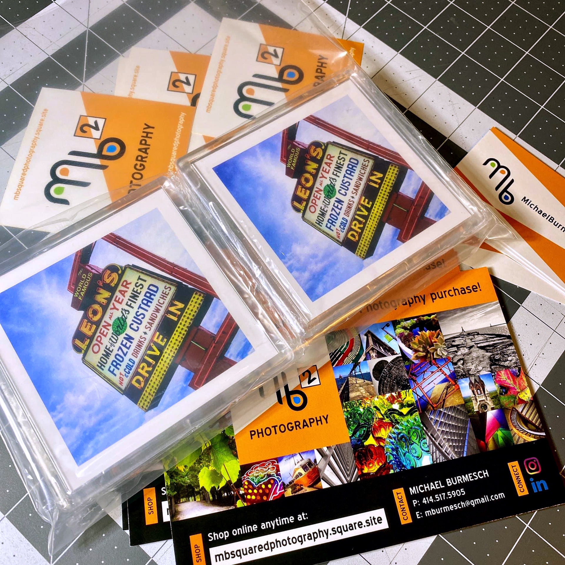 Customer order, bagged with stickers and cards