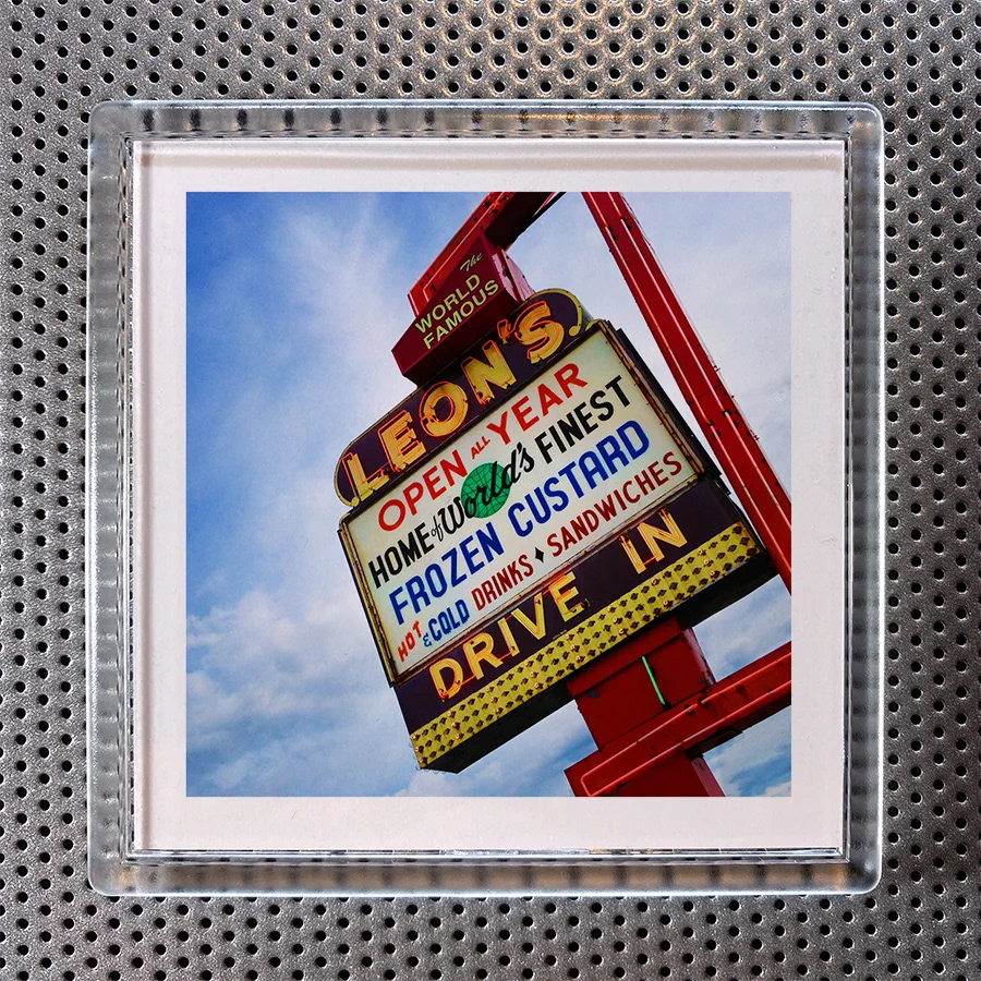 Leon's day drink coaster/magnet