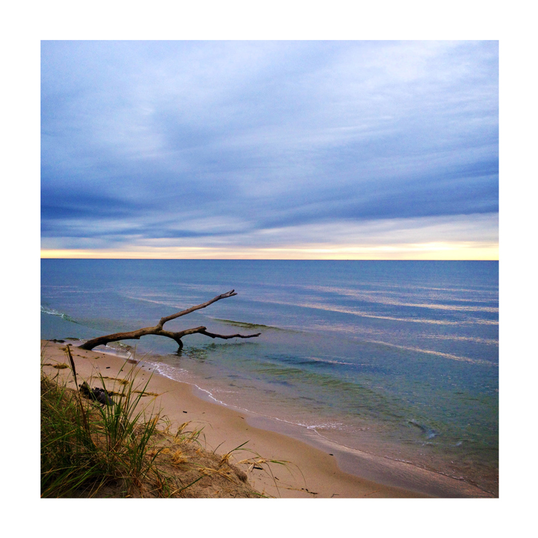 Sunrise and Storms over Lake Michigan, Kohler-Andre State Park, Sheboygan, WI