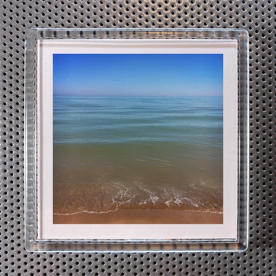 Tranquil Lake Michigan drink coaster/magnet