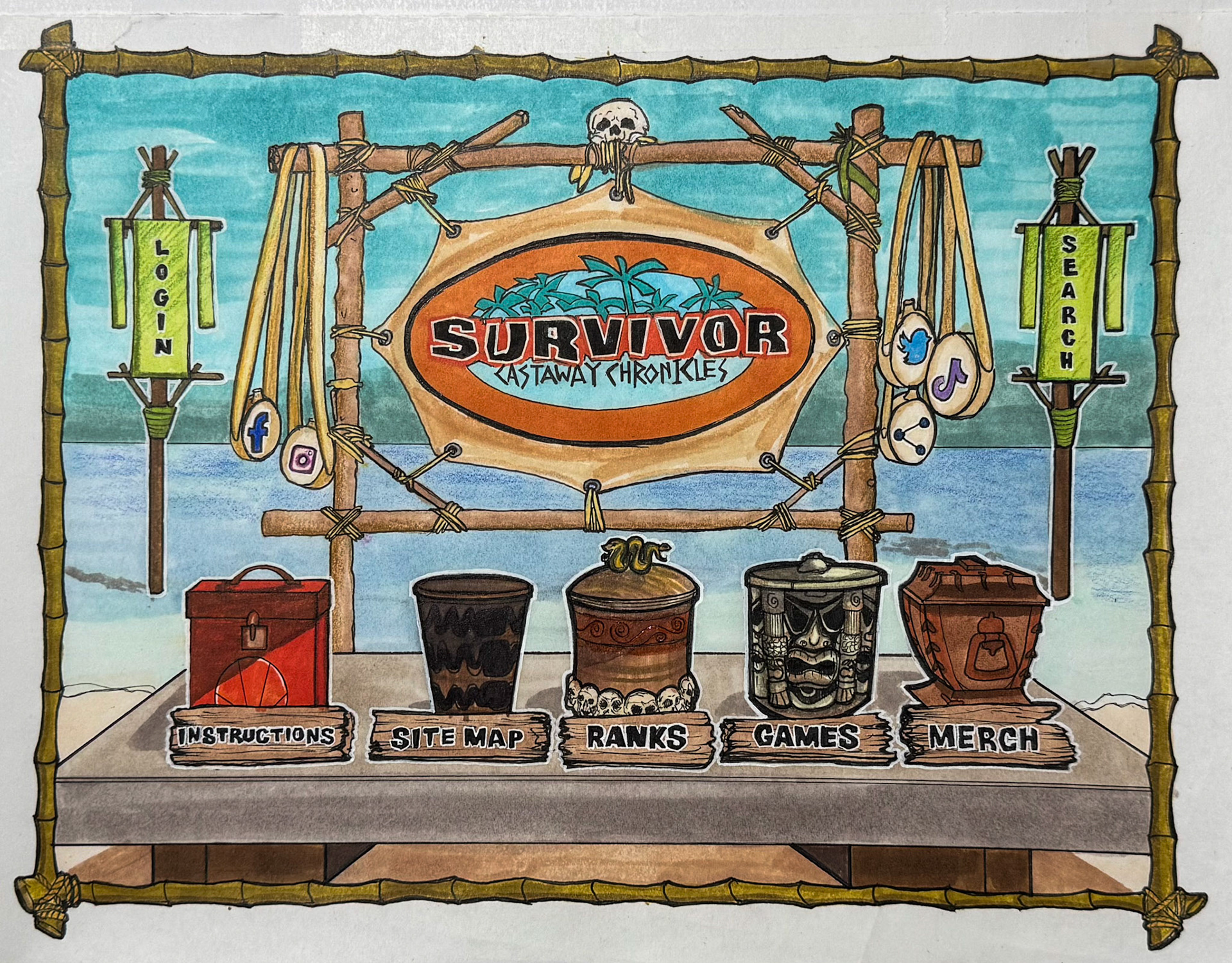 Index/Home Page UI for "Castaway Chronicles"