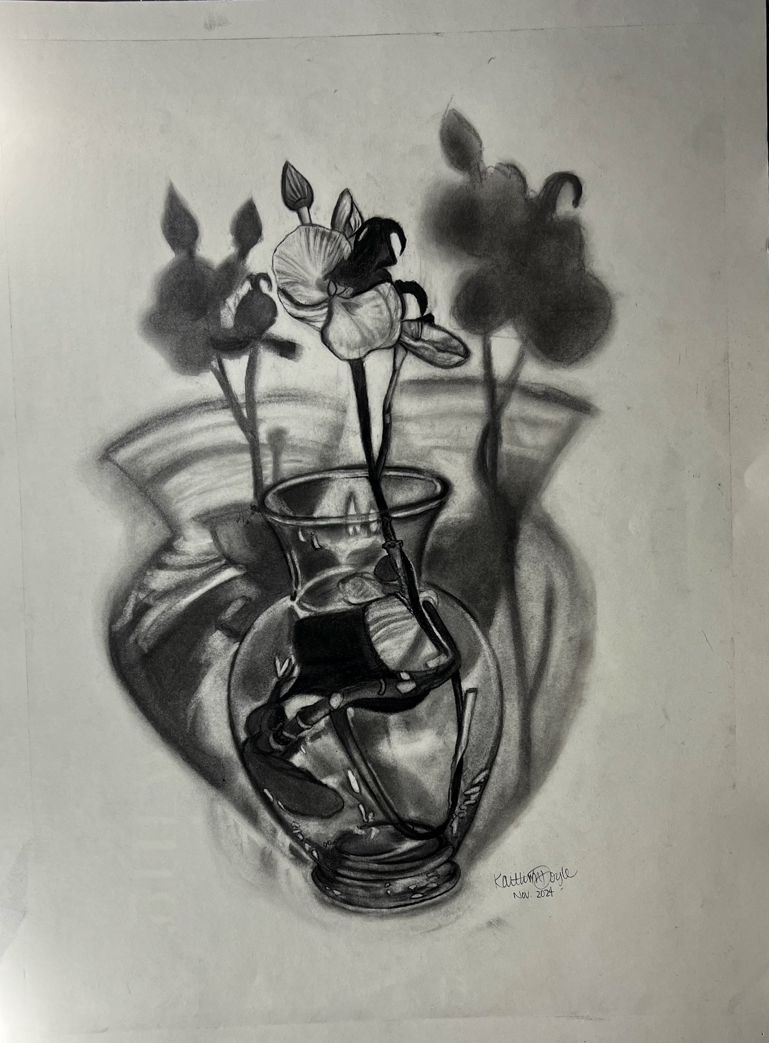 Iris Still Life Basic Drawing  • Fall 2024 Study in natural form and value