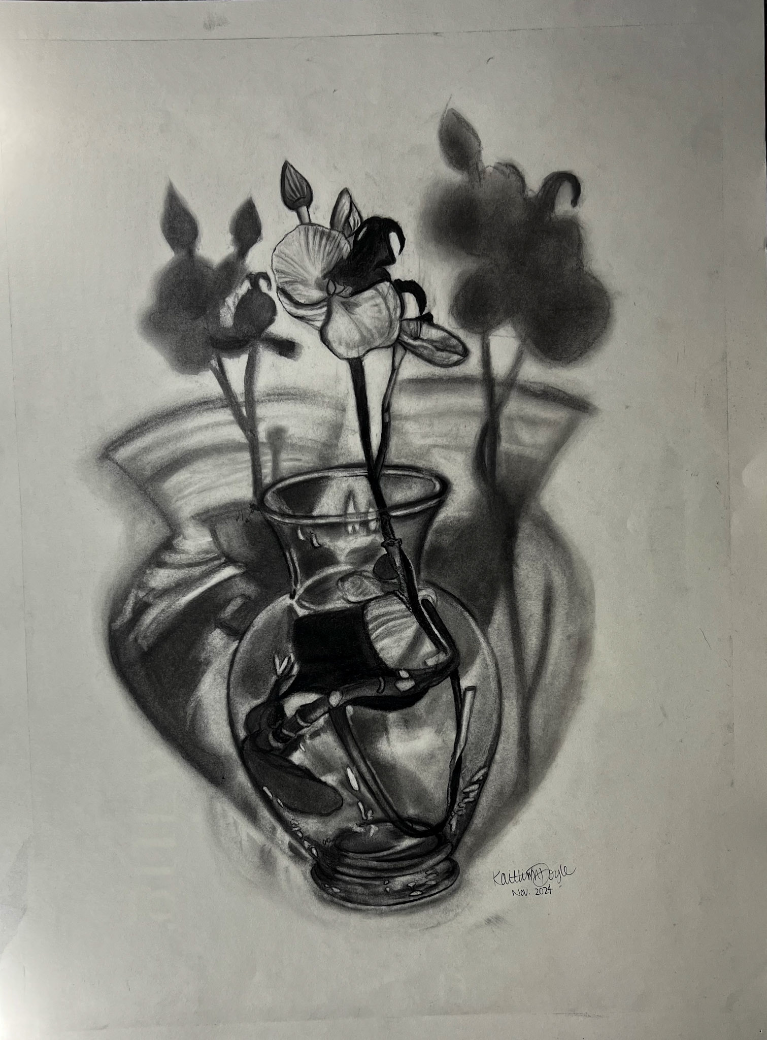 Flower Vase Study | Basic Drawing Still-Life Exercise