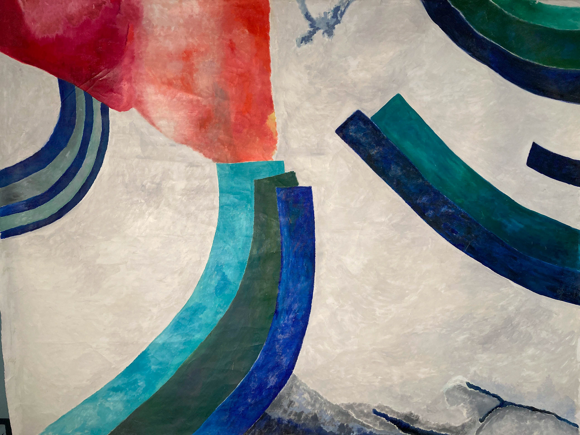 Nonobstant  4/4. Huile sur Toile 195 X 620 cm , oil on canvas  76,78 x 244 inches