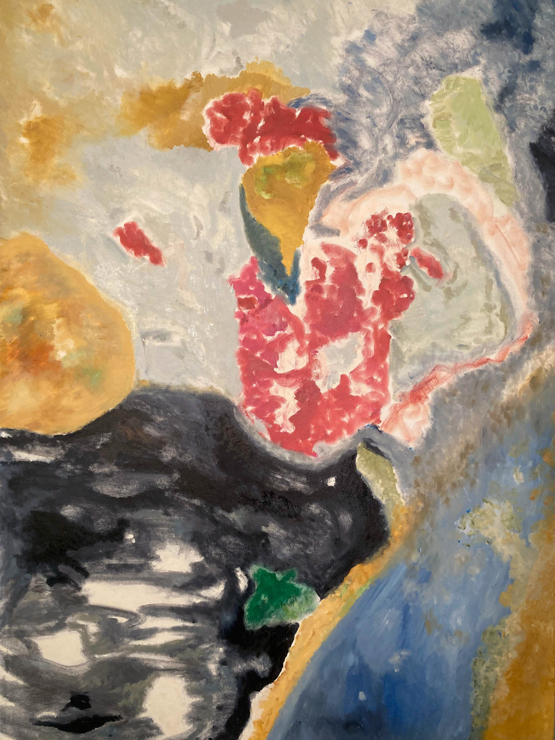 Chinoiserie. oil on canvas 110W x 155H x2D cm  (45,3x61 i