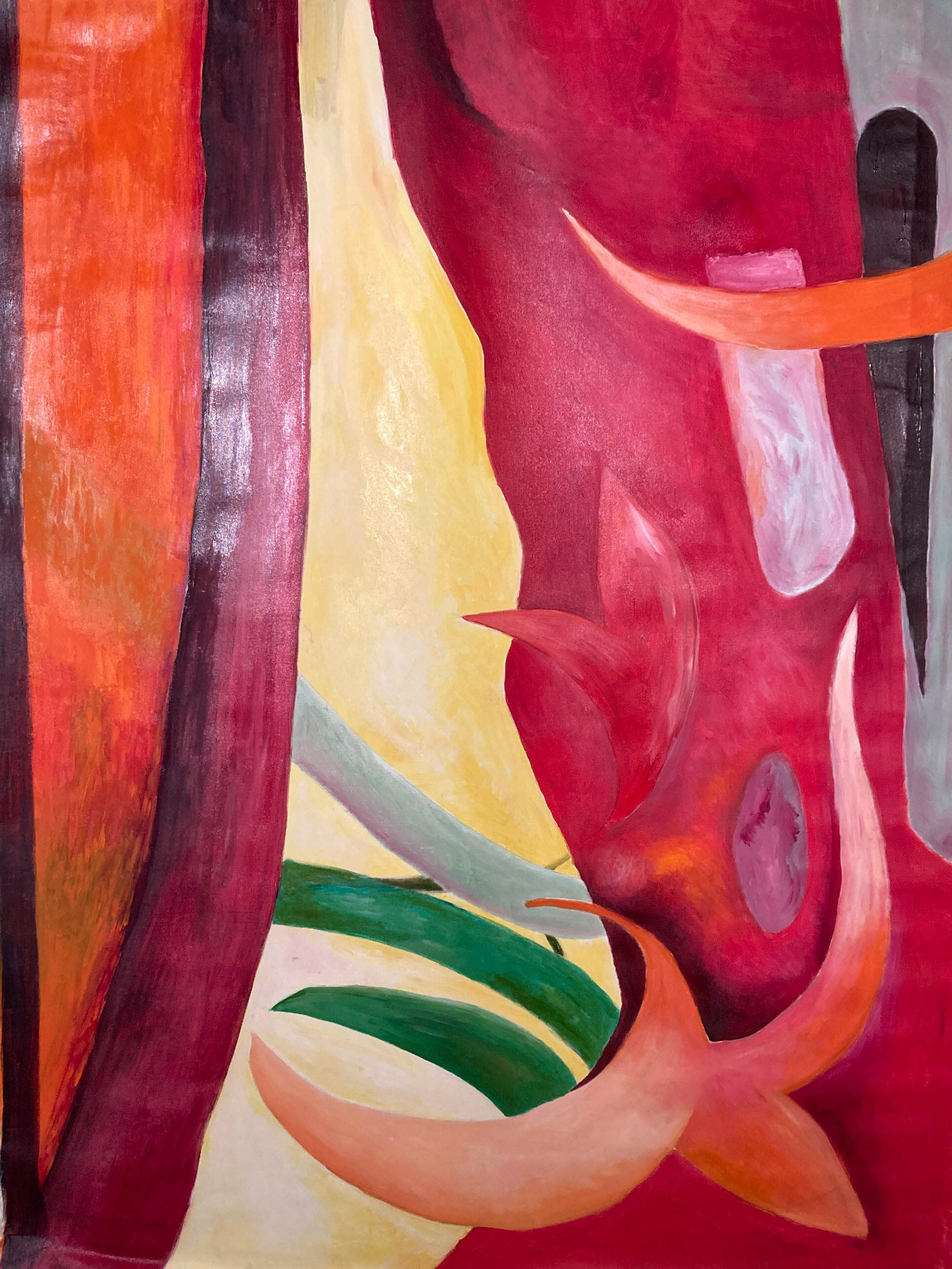 Fleur du Paradis. oil on canvas 110Wx155Hx2D cm (45,3x61 in)