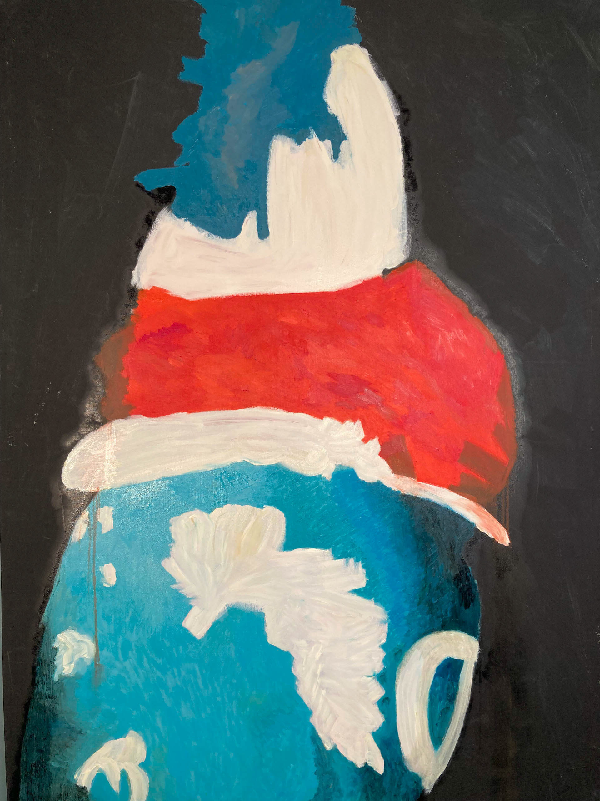 Maïolique. oil on canvas 110W x 155Hx2D cm (45,3X61in)