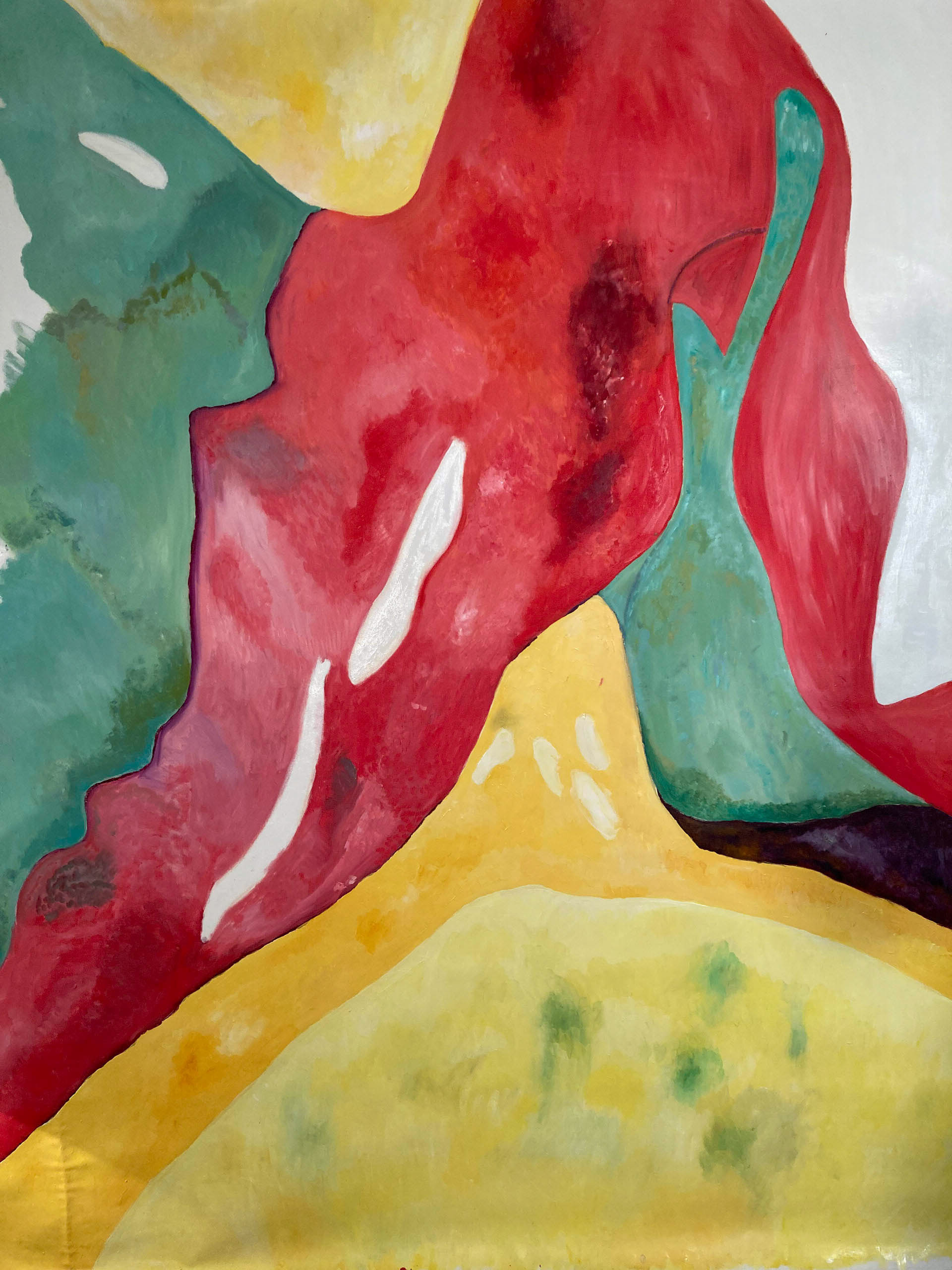 Shümü. oil on canvas  155w X 145Hx2D cm (57x61 in)