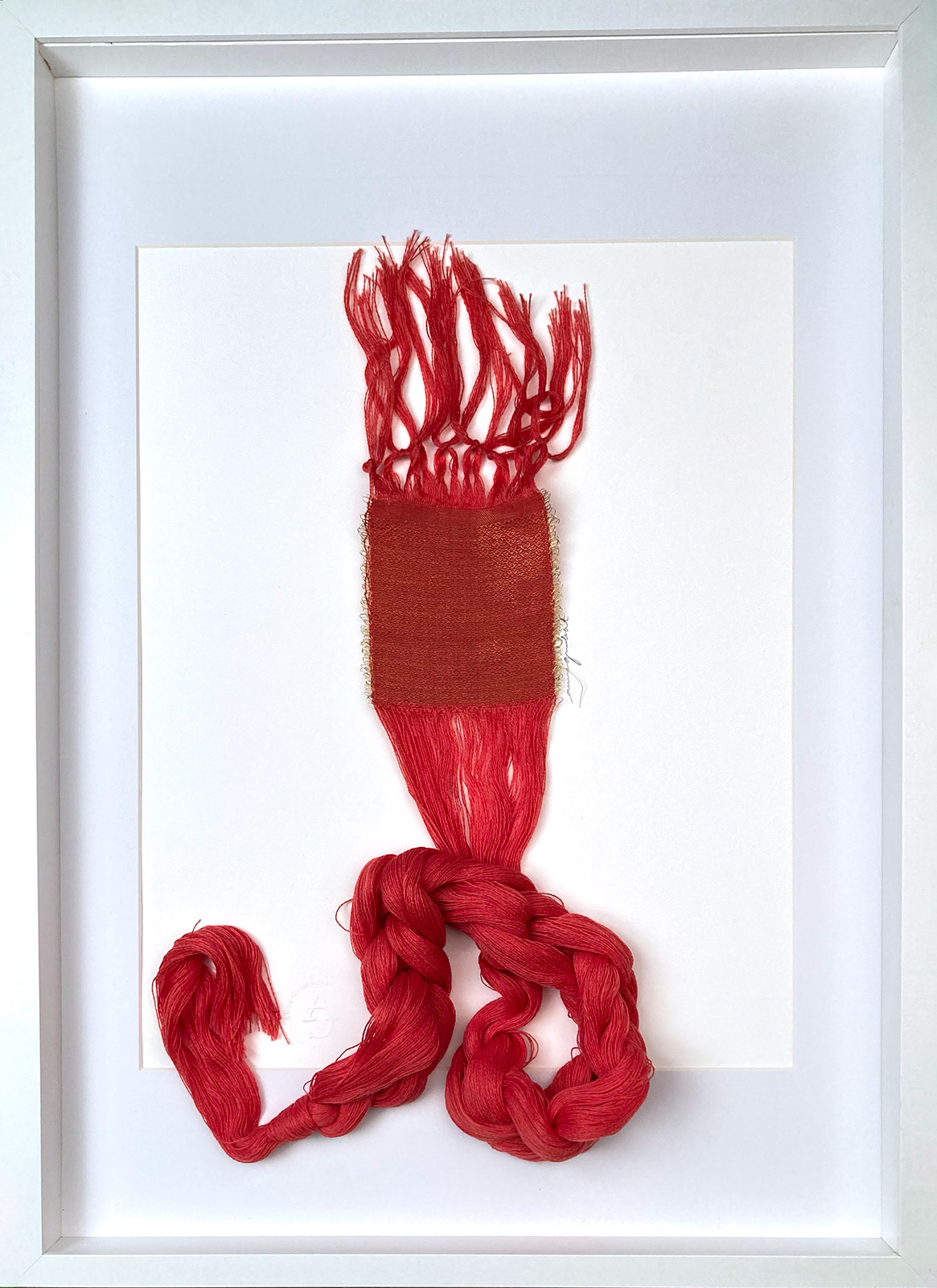 Corail rouge 2B . 50 W x 70 H x 4 D cm weaving