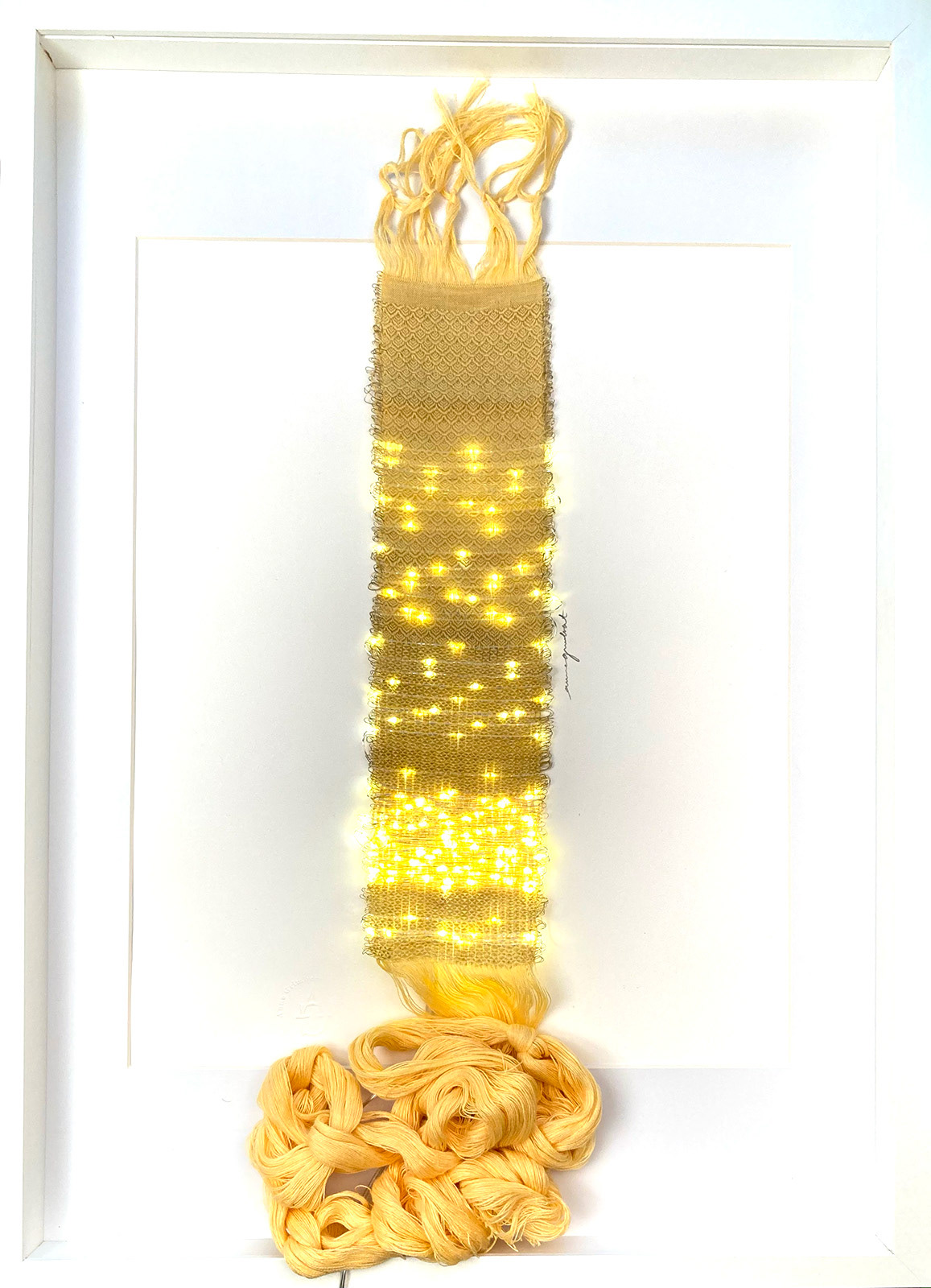 Lime or Light. 50 W x 70 W X 4 D cm weaving