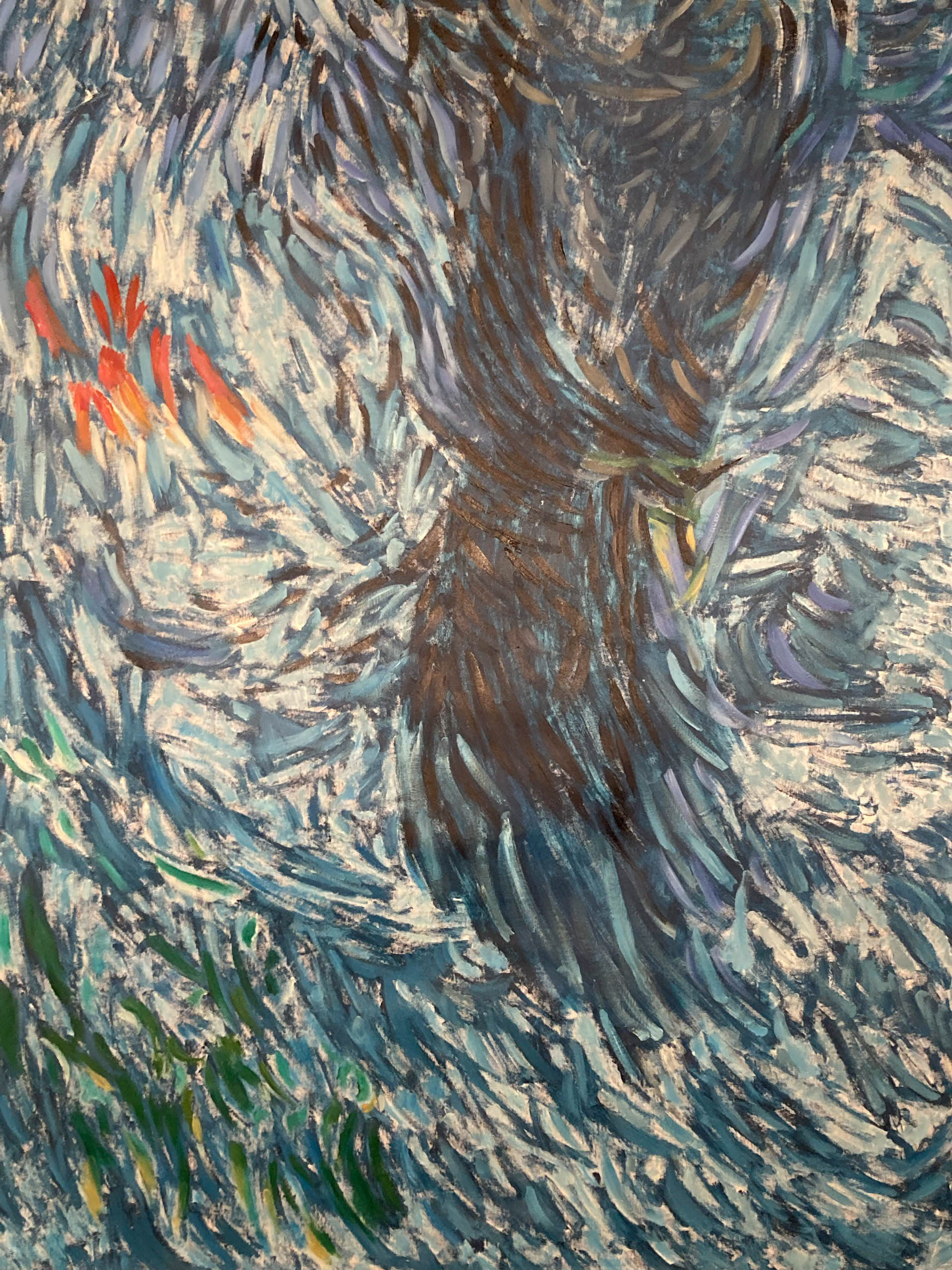 Emaux. oil on canvas 110W x 155H x2D cm (45,3x61in)