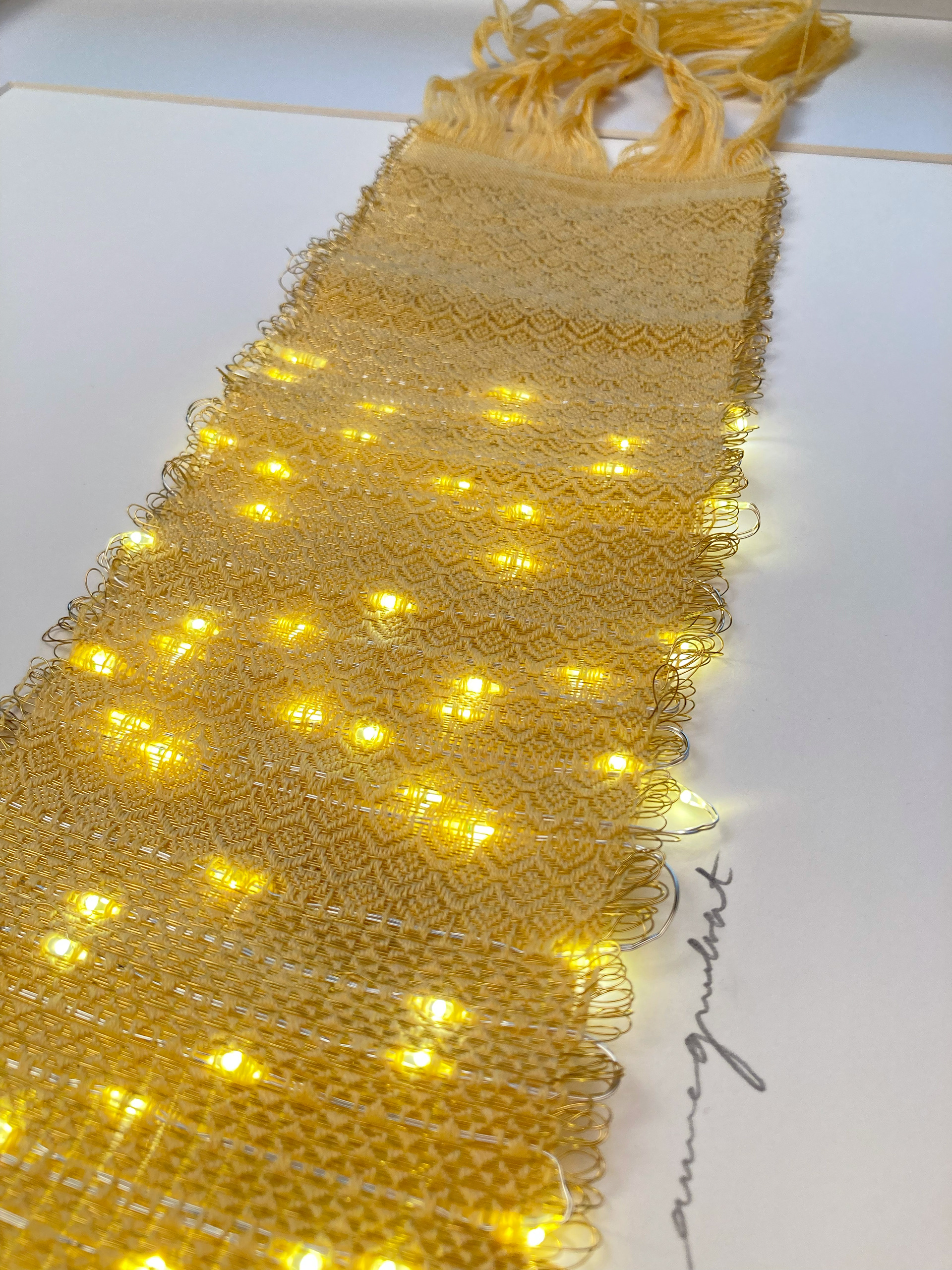 Lime or Light. 50 W x 70 W X 4 D cm weaving