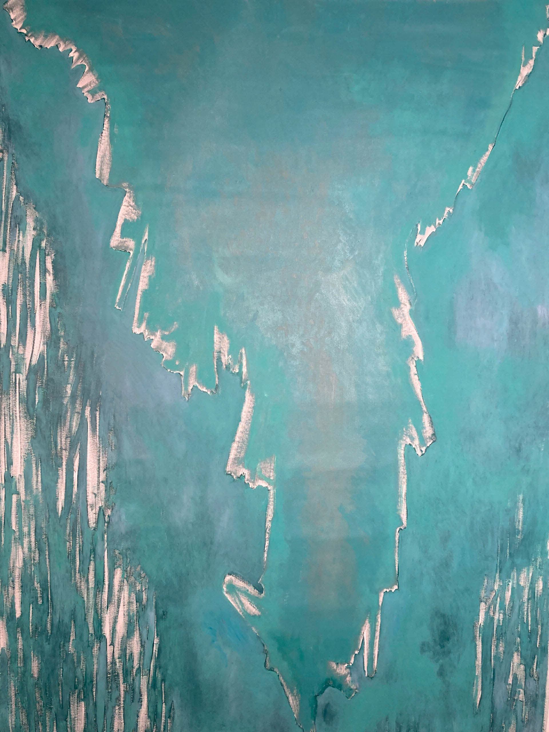 Celadon. oil on canvas 110W x 155H x2D cm  (45,3x61 in)