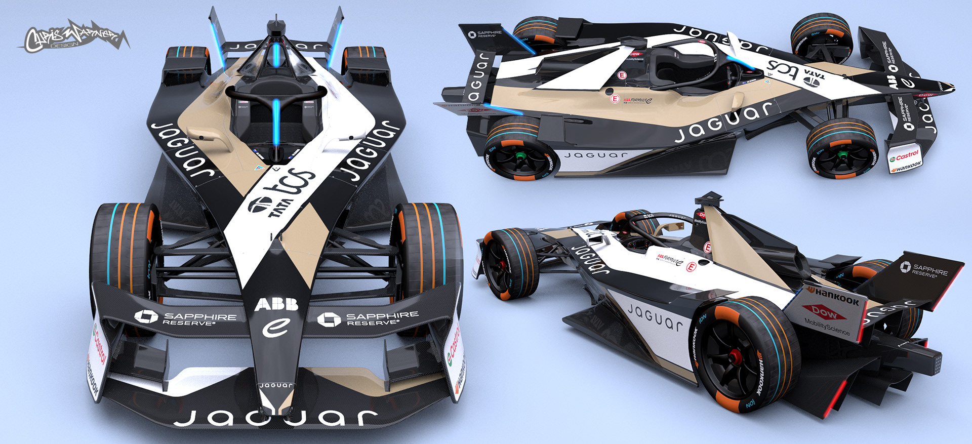 Jaguar TCS Racing Formula E livery by Chris Warner Design