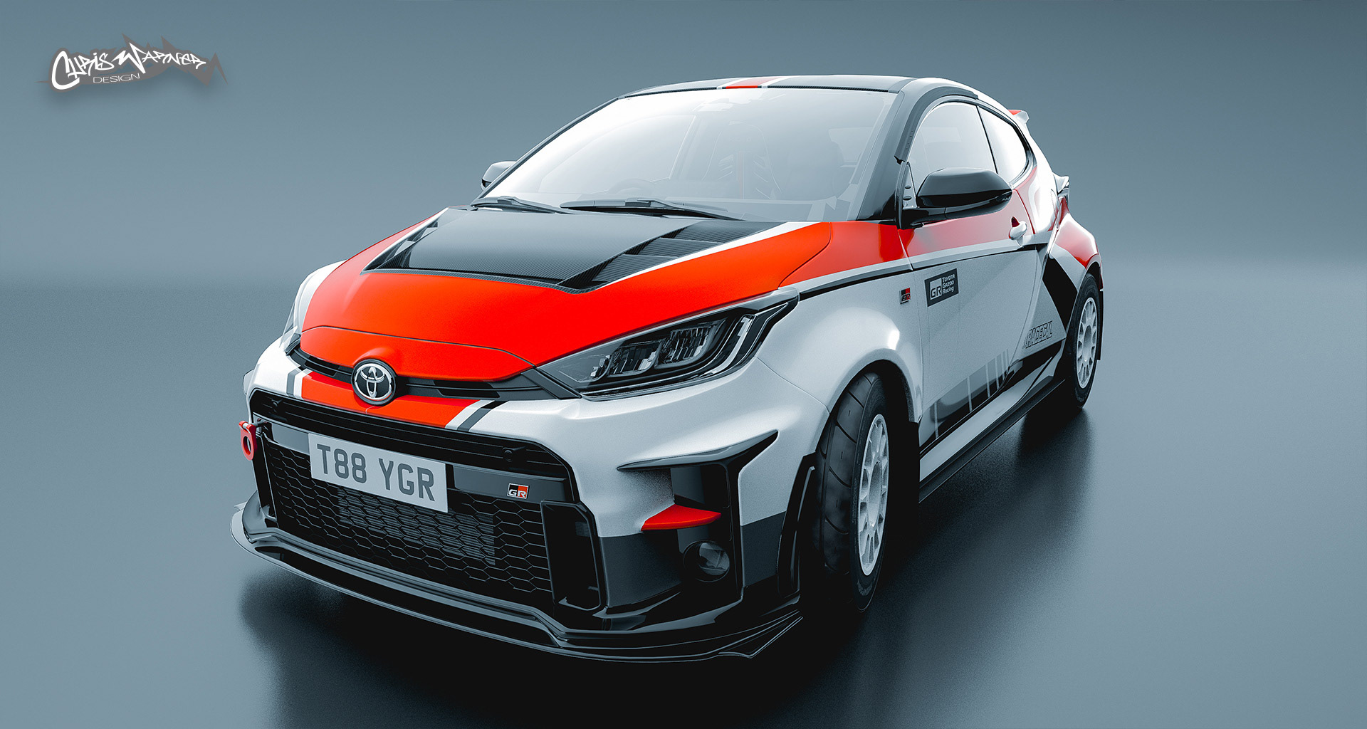 Modified Toyota GR Yaris Livery by Chris Warner Design
