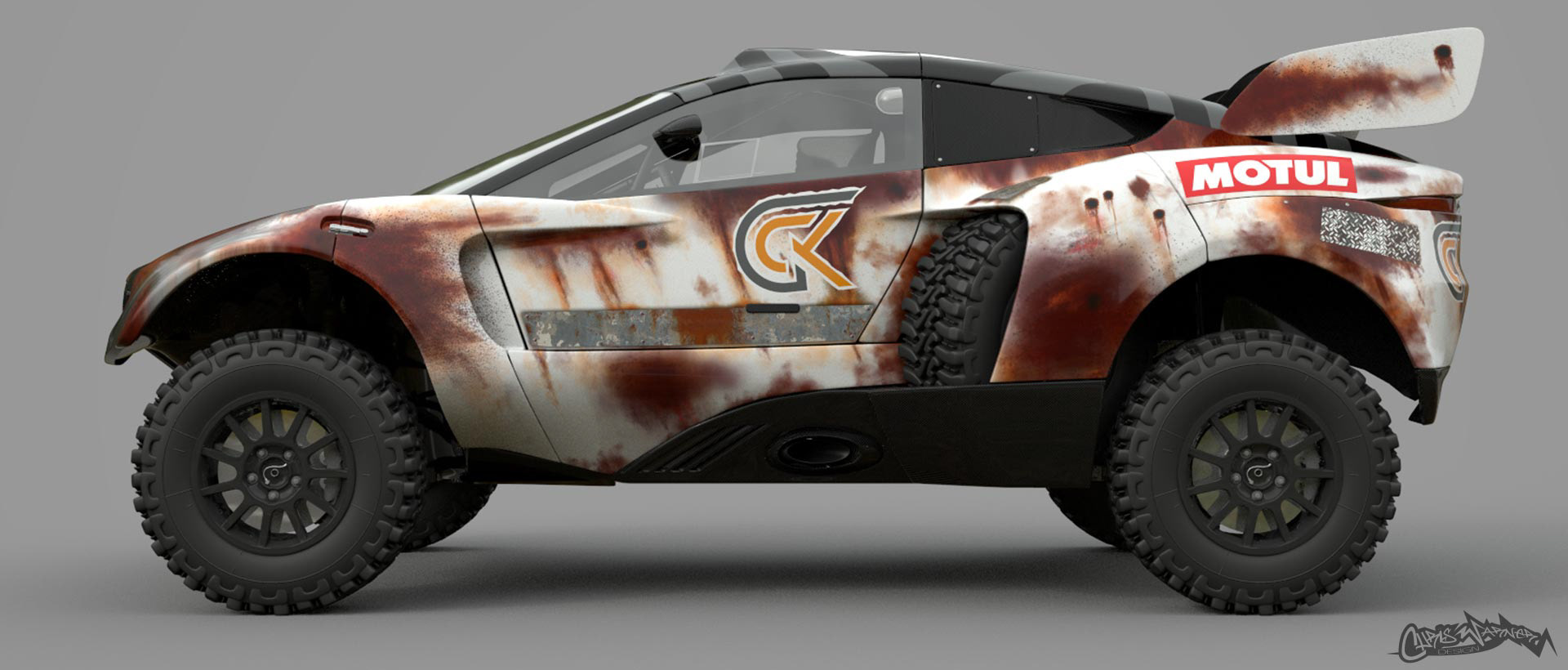 GCK Motorsport Prodrive Hunter Dakar livery design by Chris Warner Design