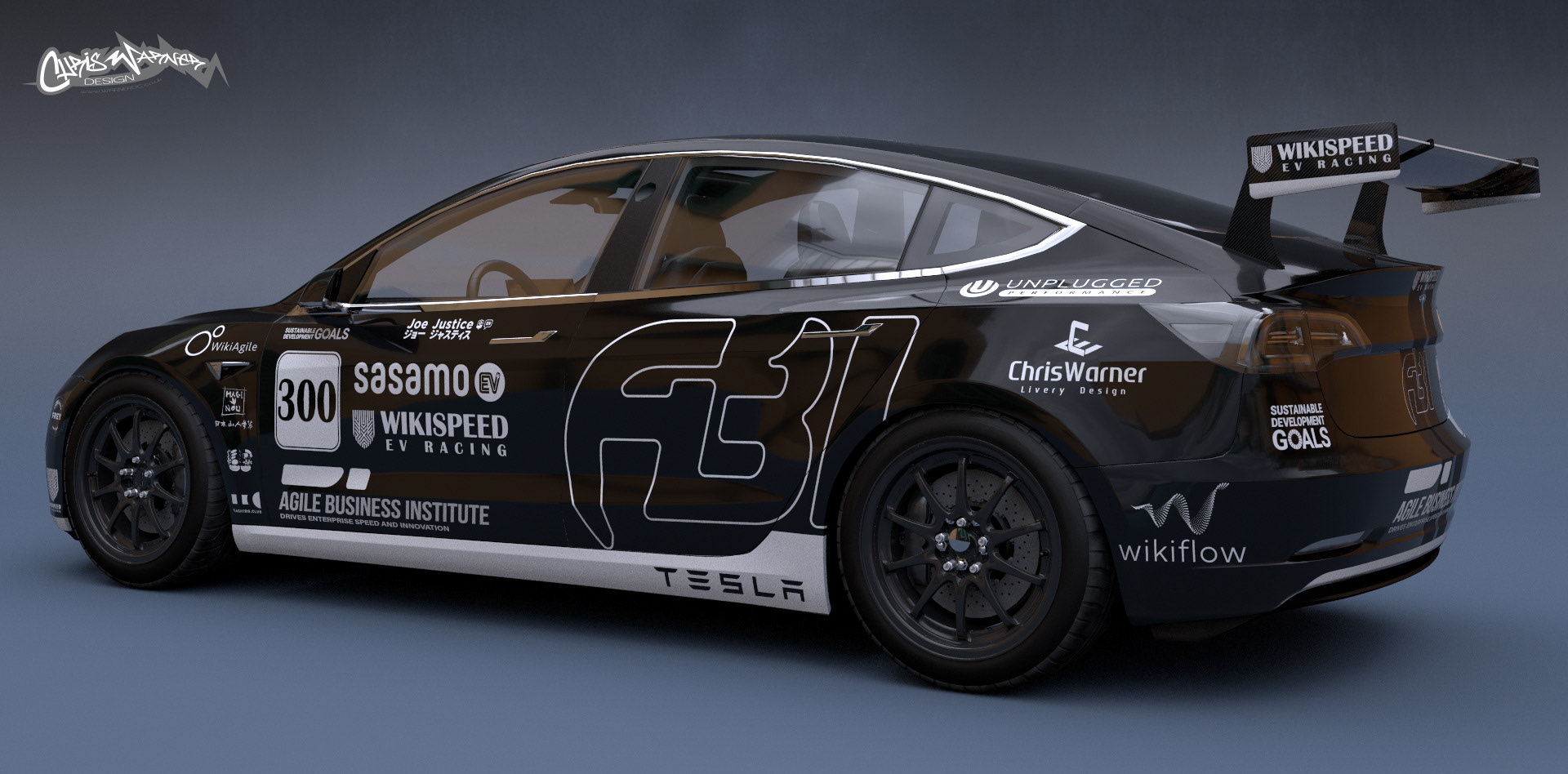 Gran Turismo Tribute Stealth livery design by Chris Warner