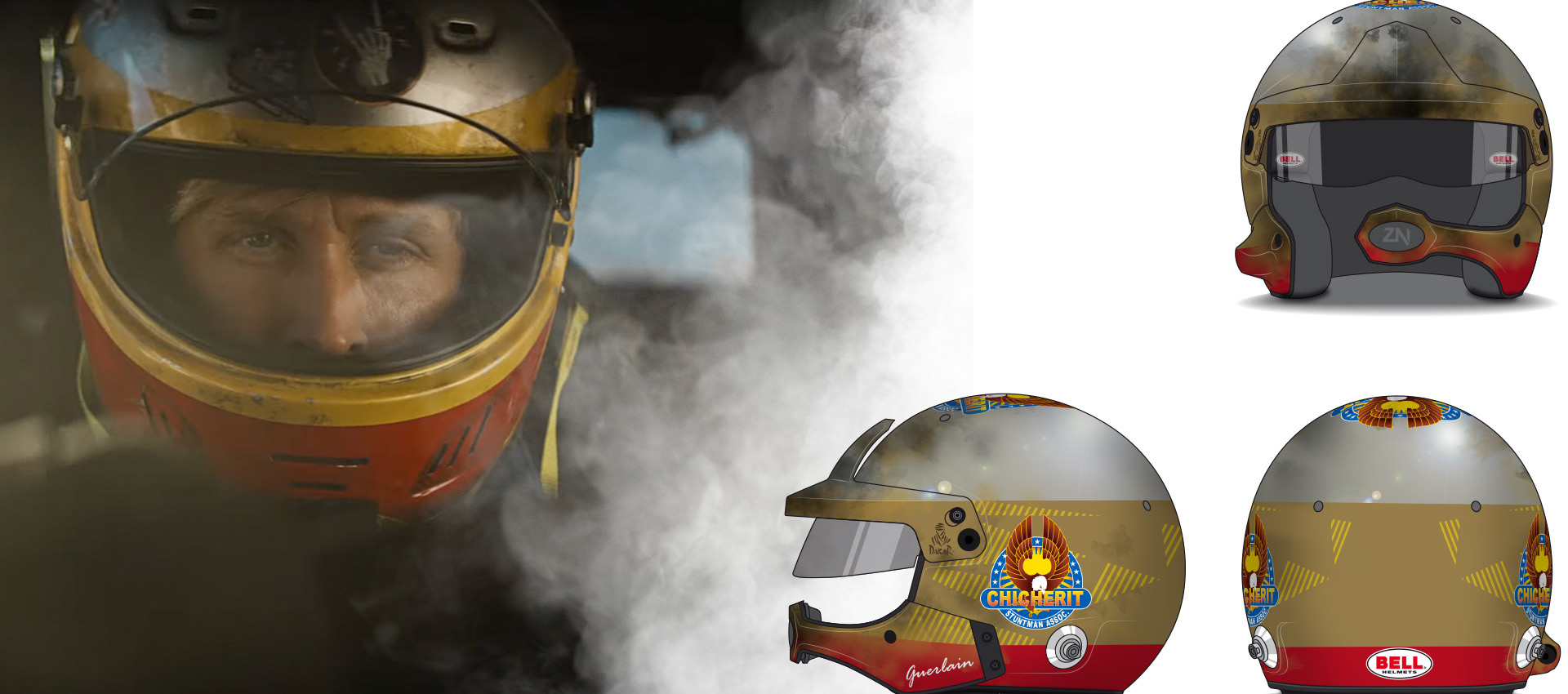 Guerlain Chicherit helmet design by Chris Warner Design