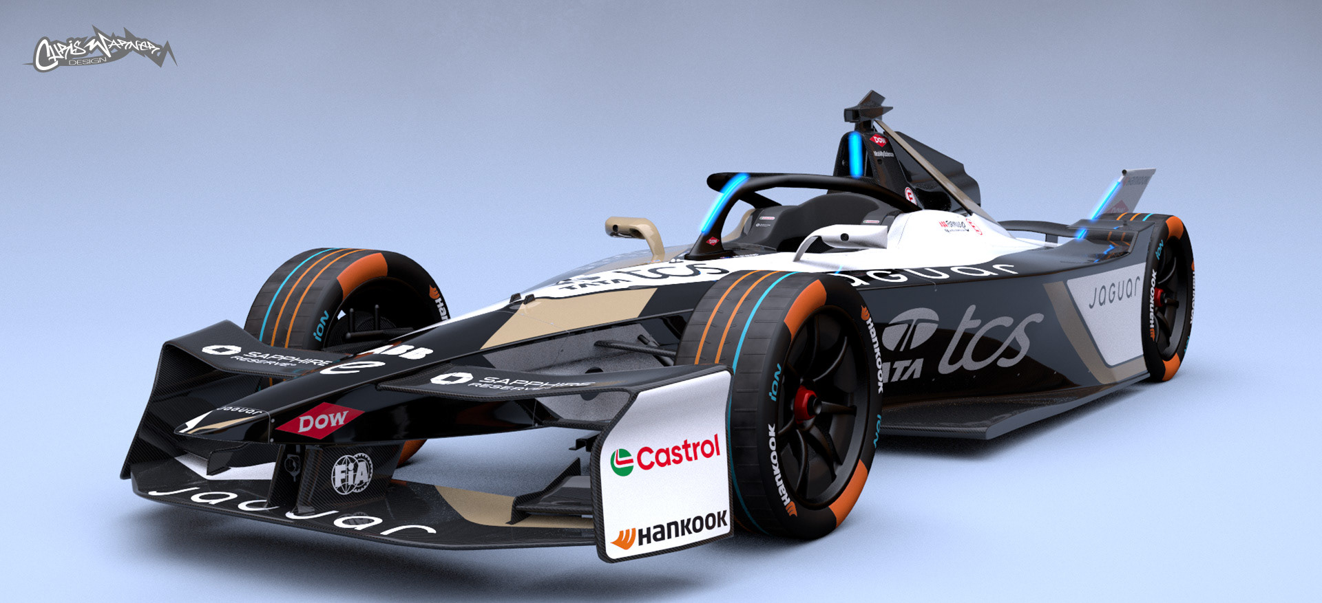 Jaguar TCS Racing Formula E livery by Chris Warner Design