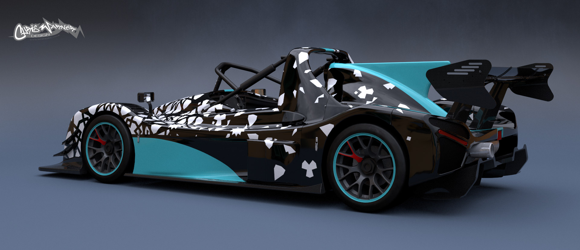 Yas Marina Factory Radical livery design by Chris Warner Design
