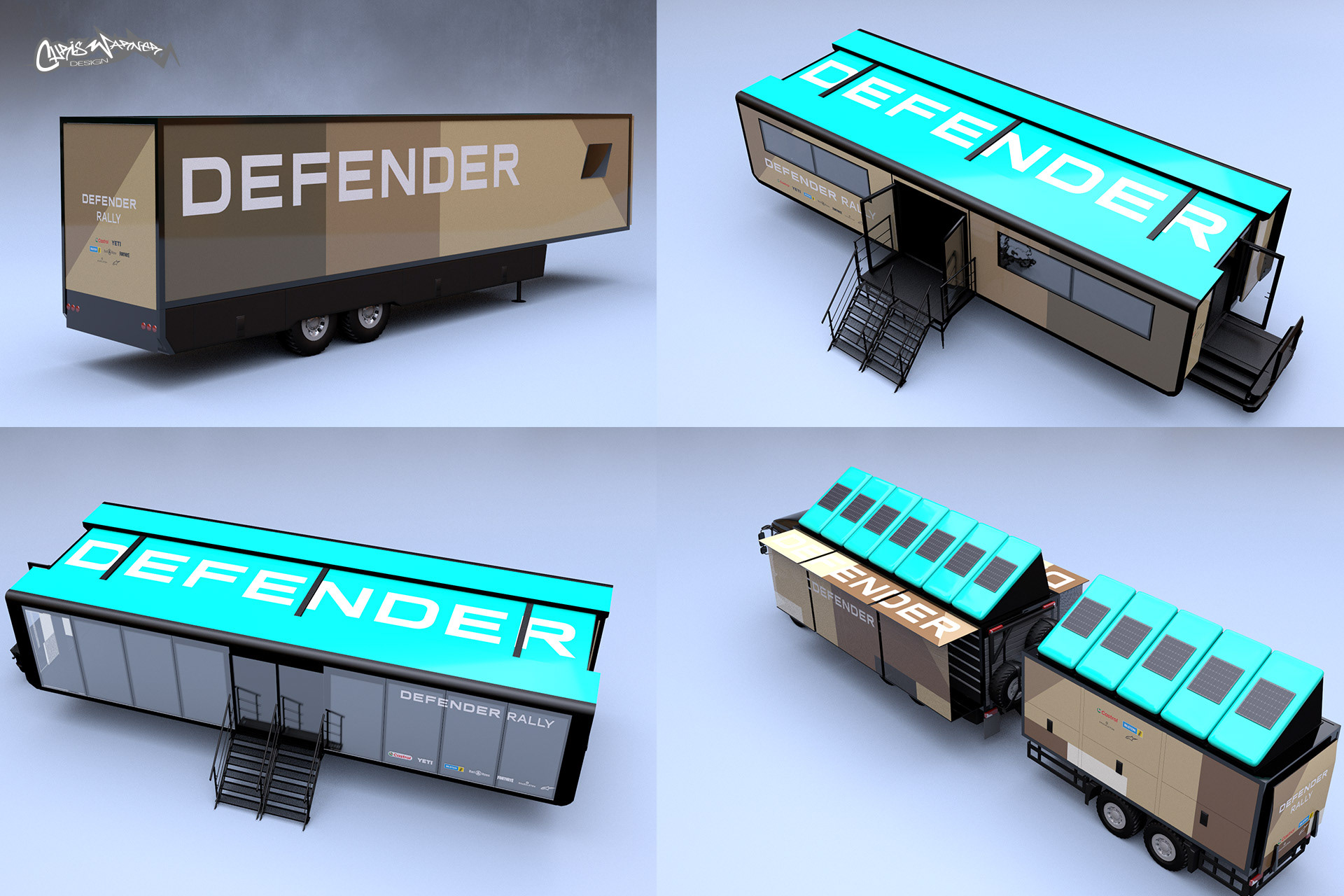 Defender Dakar Bivouac Livery Designs by Chris Warner Design