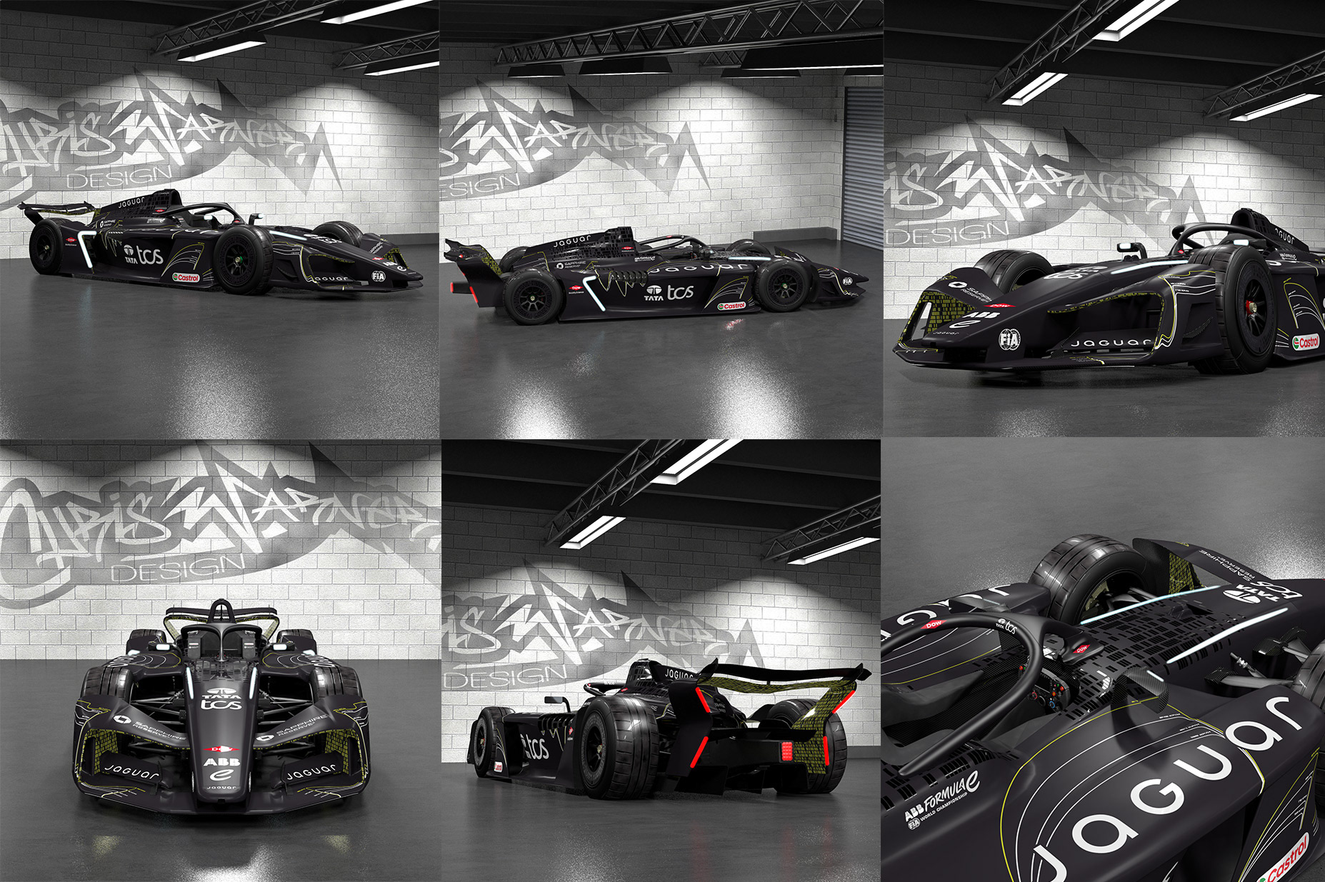 Jaguar TCS Racing Formula E GEN4 test livery by Chris Warner Design