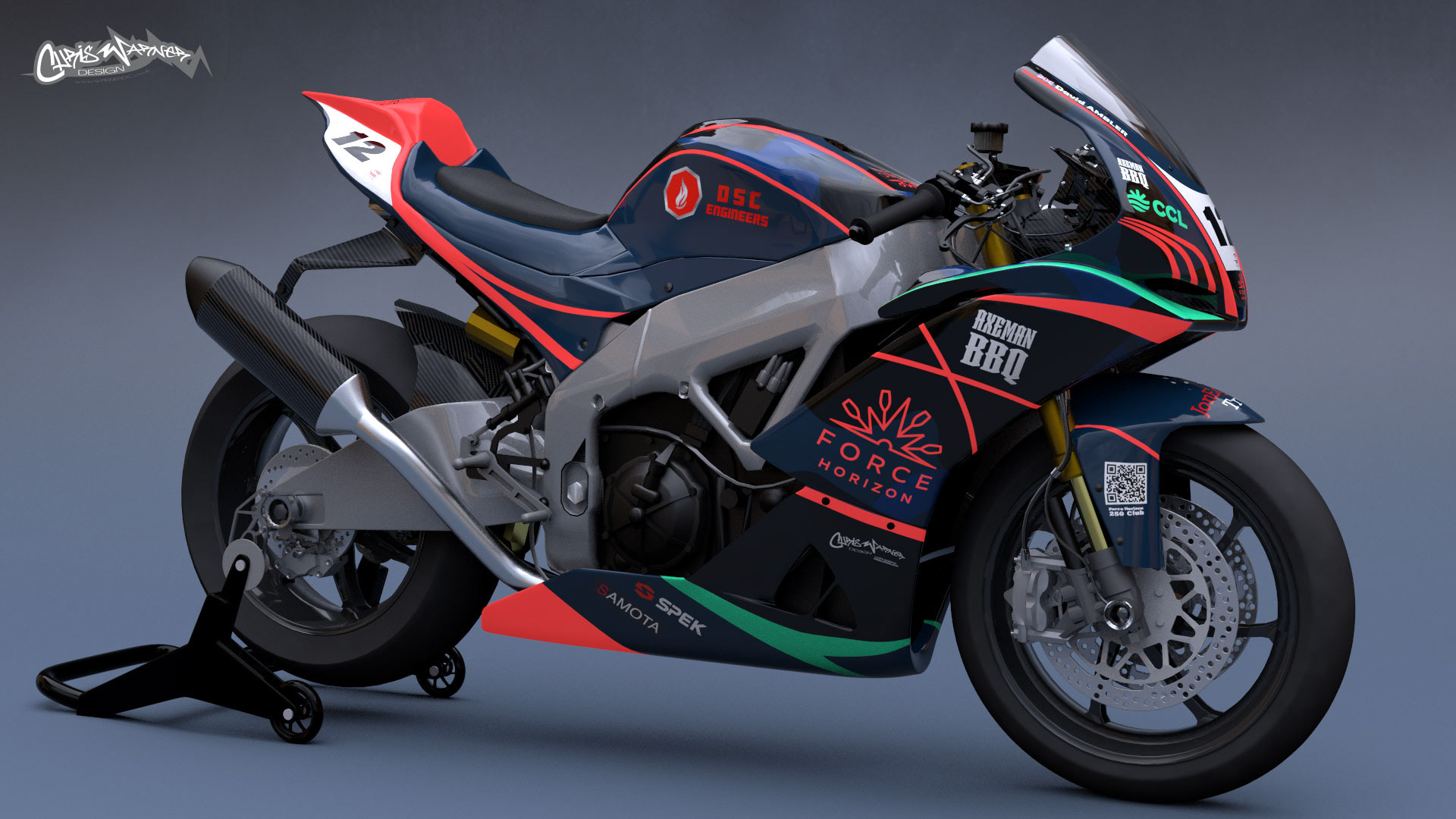 Aprilia RSV4 Factory race bike livery by Chris Warner Design