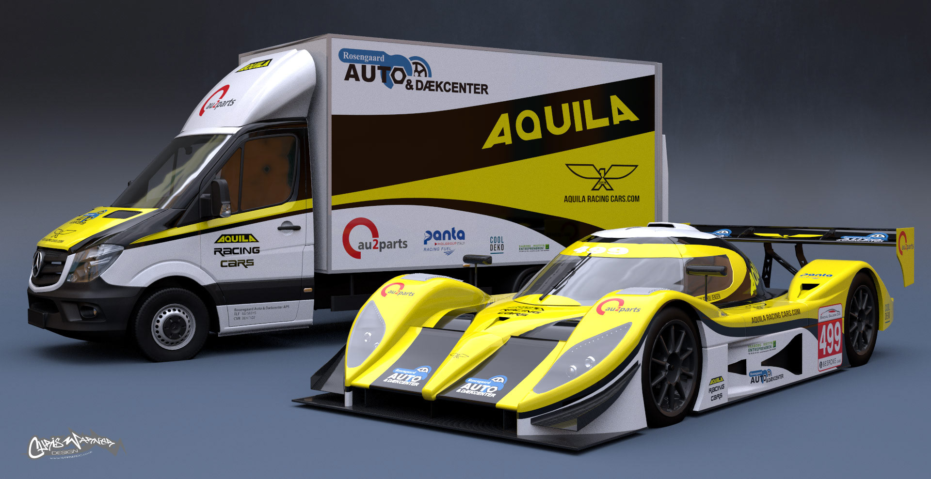Aquila Racing Car team livery by Chris Warner Design