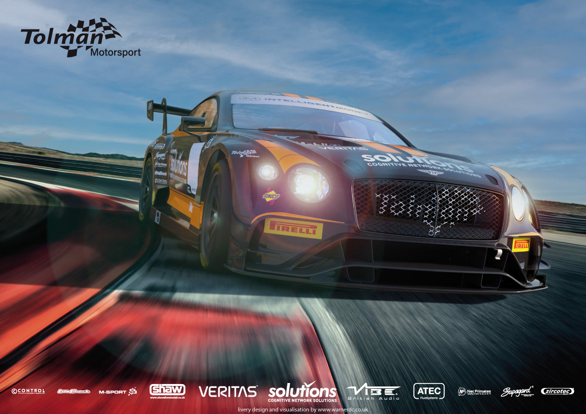 Tolman Motorsport Bentley Continental GT3 livery design by Chris Warner Design